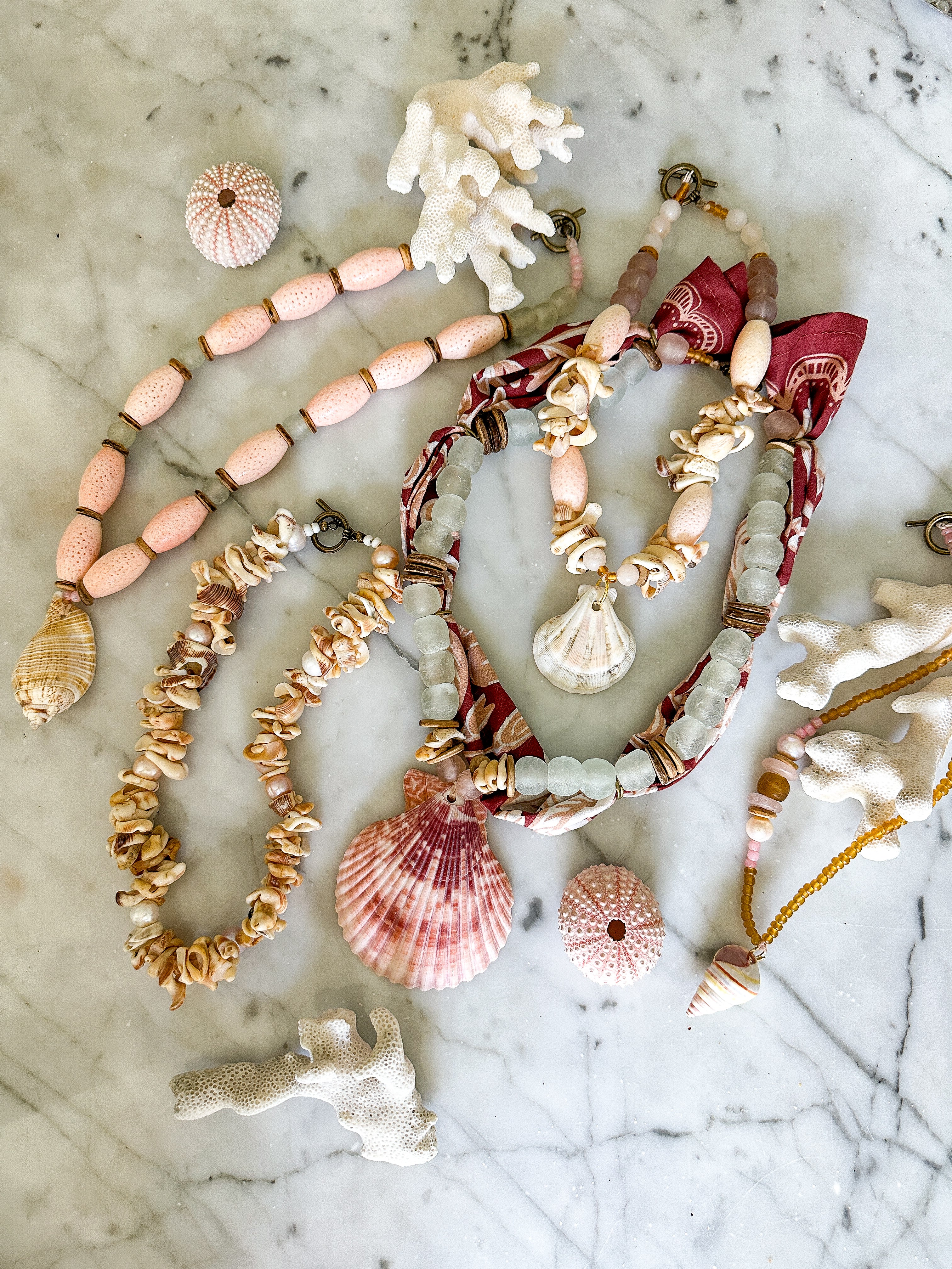 Classic Shell Necklace | Melon