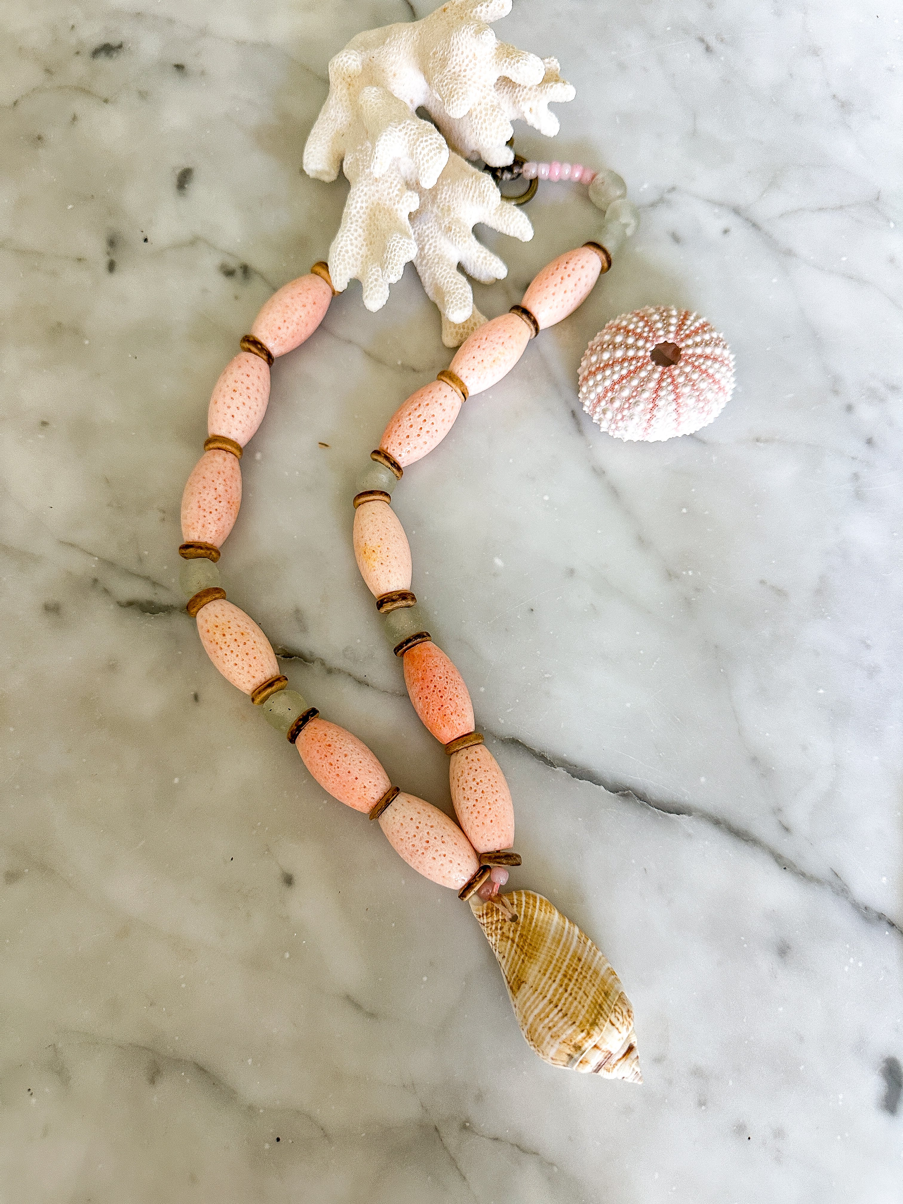 Classic Shell Necklace | Melon