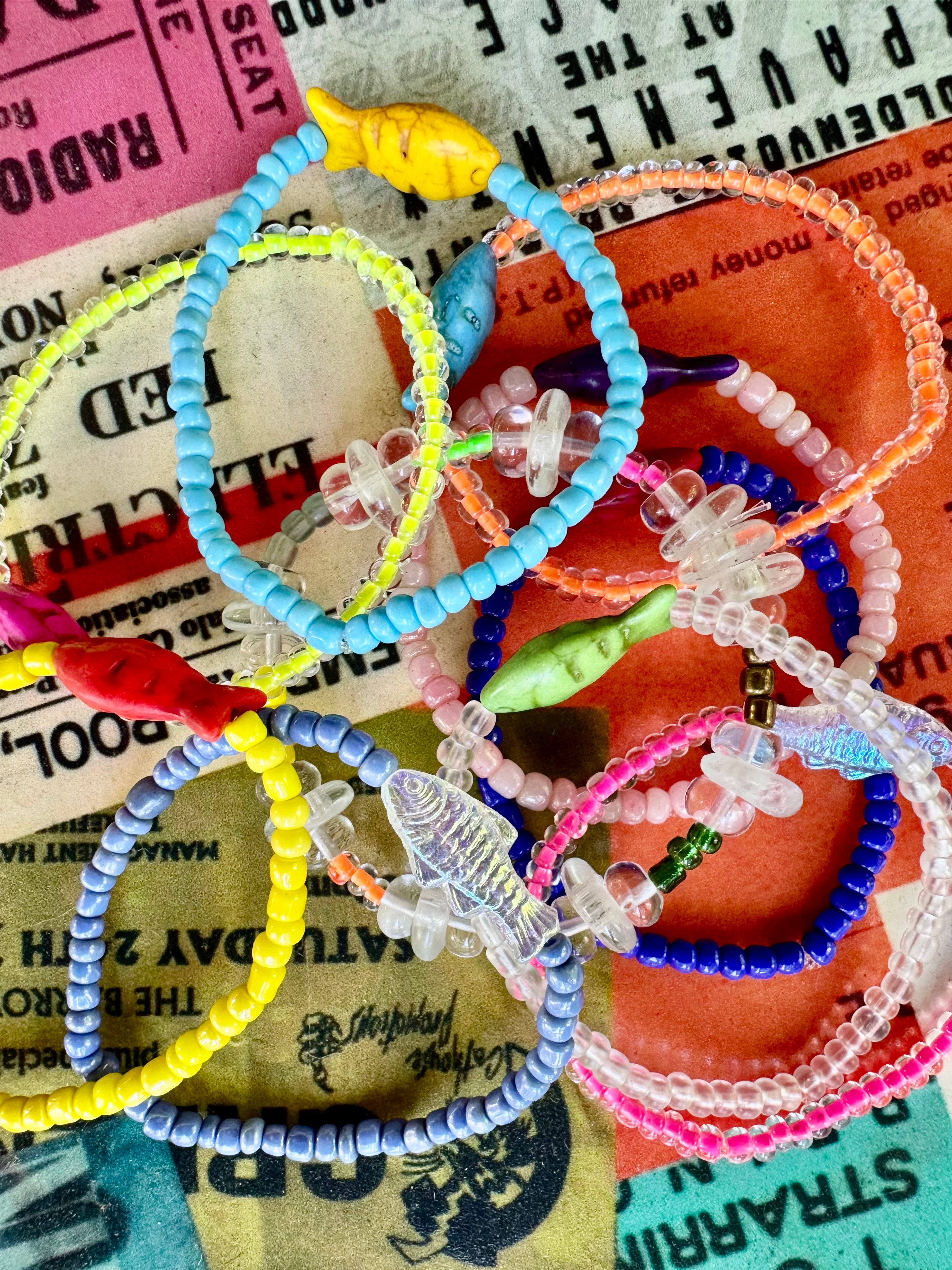 Simple Seed Bracelet | Lilac Fish
