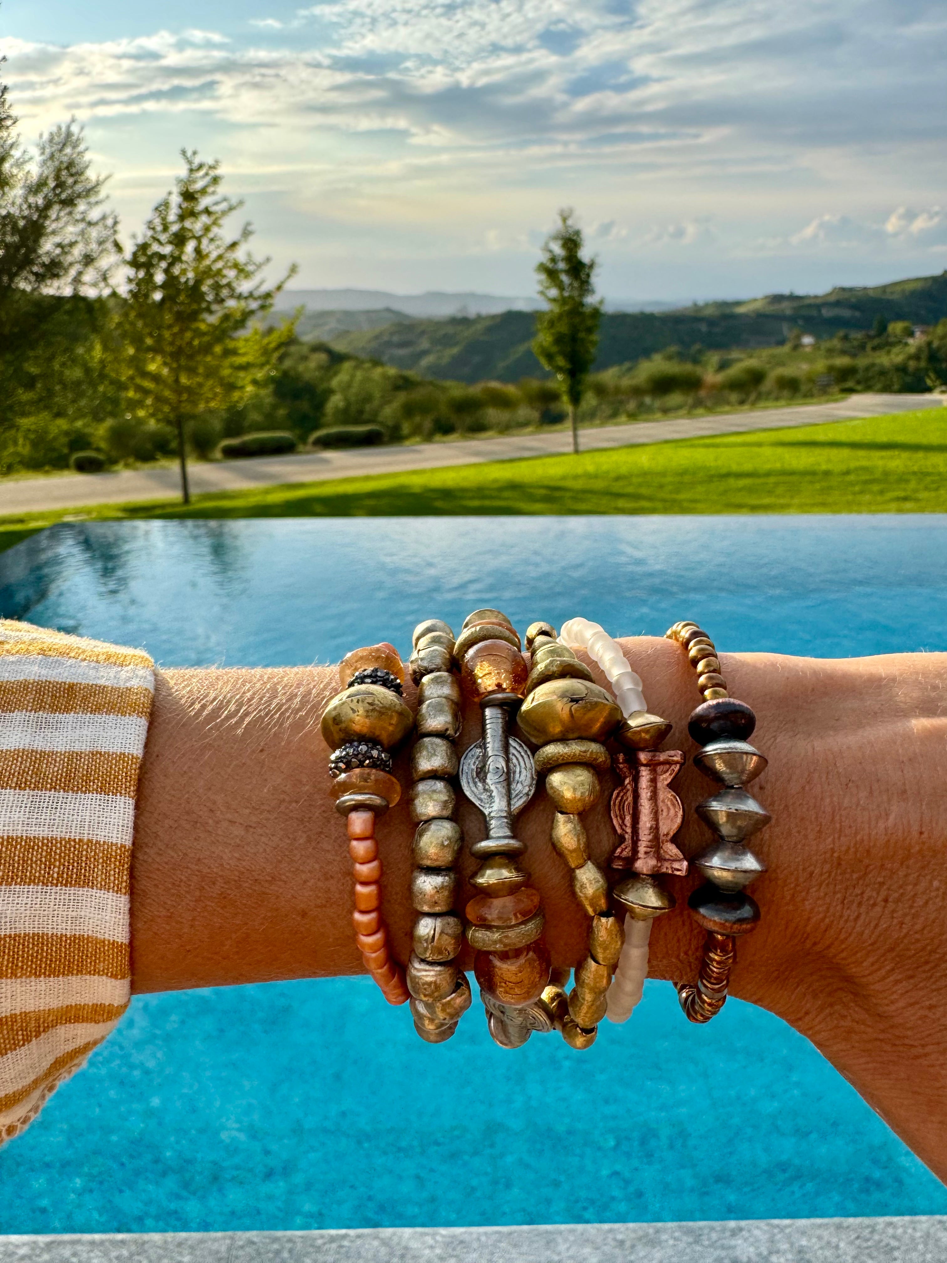 Simple Seed Bracelet | Mixed Metal