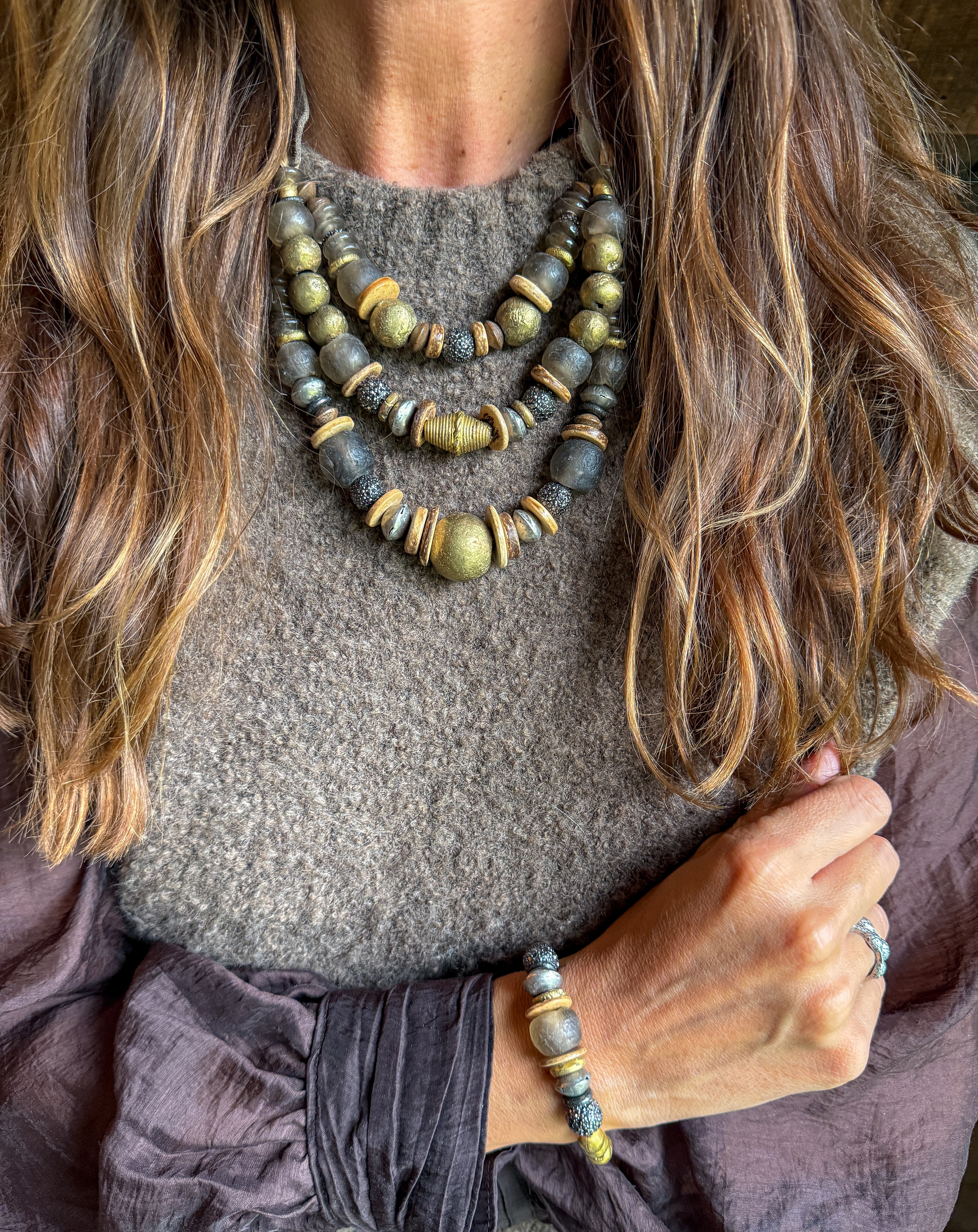 Metal Stack Bracelet | Pavé