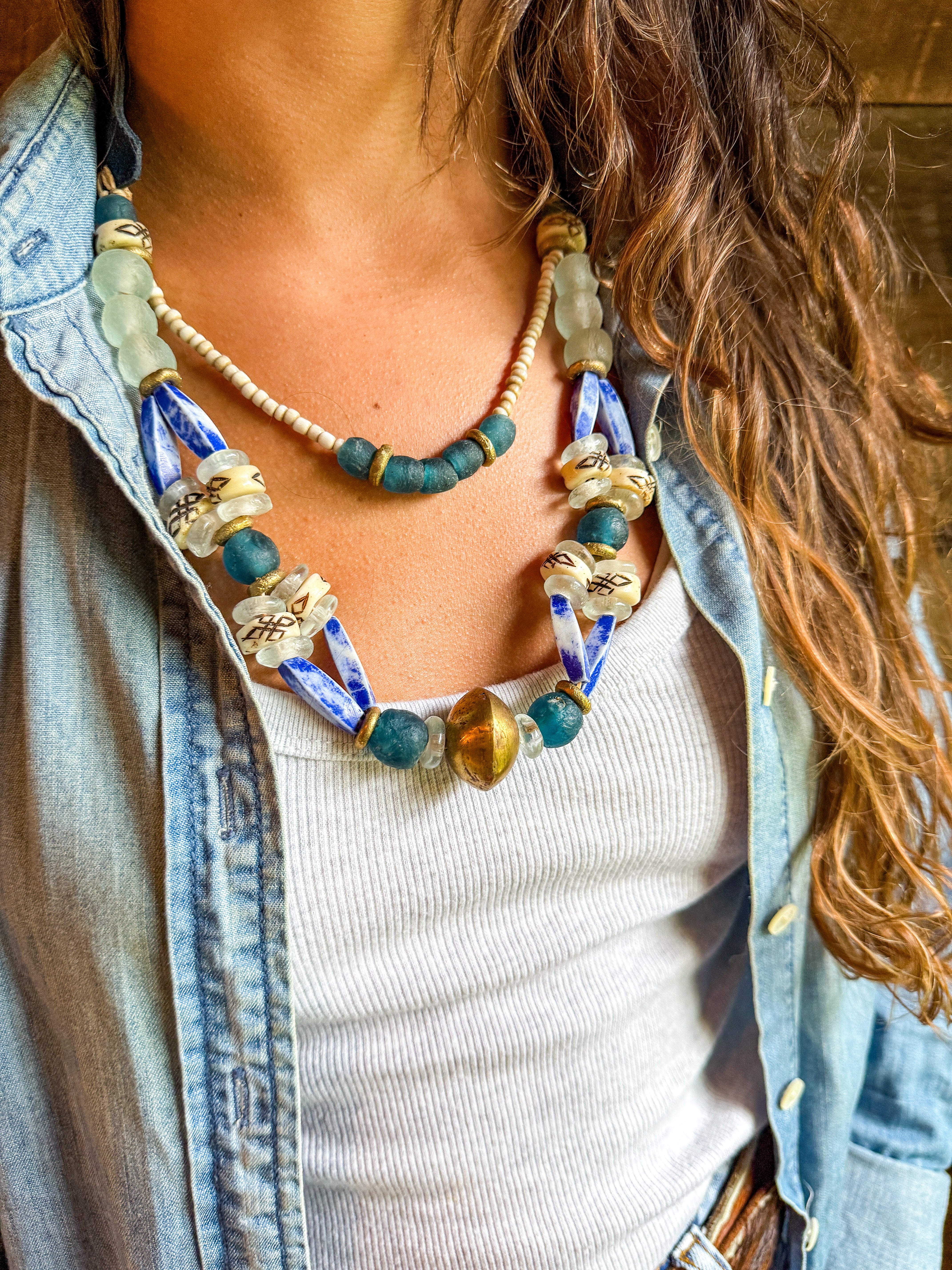 Woven Classic Necklace | Indigo