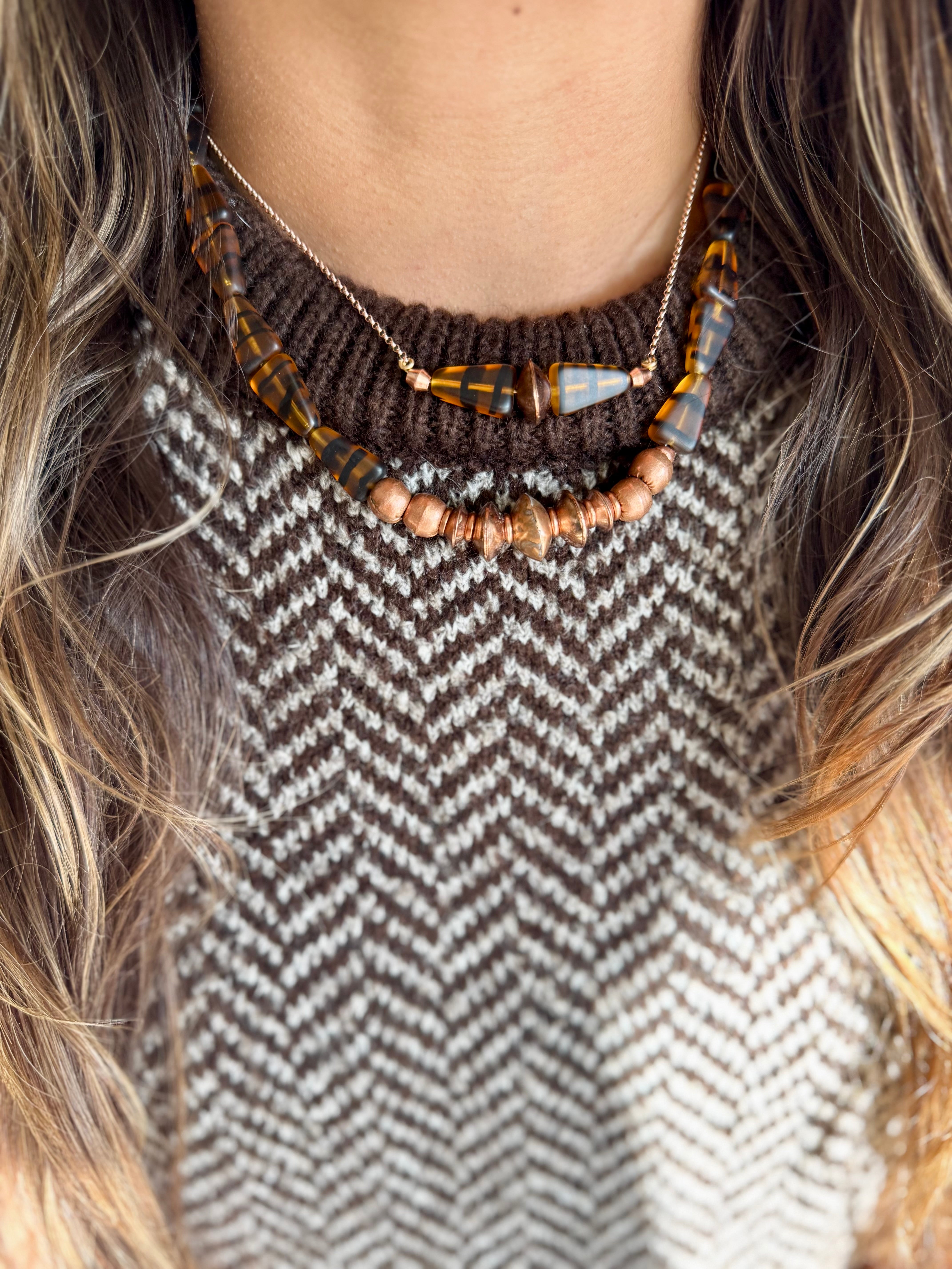 Simple Chain Necklace | Amber