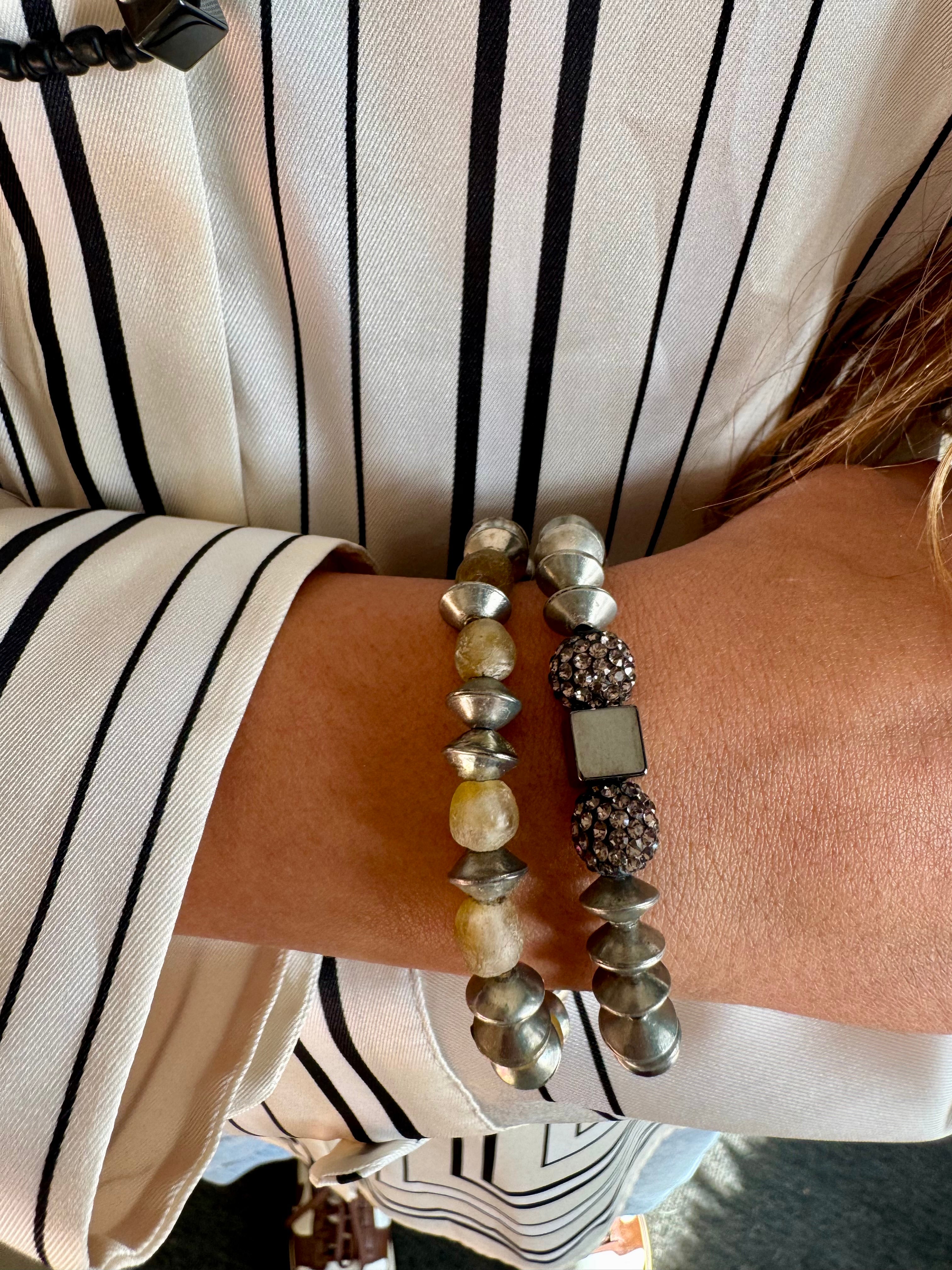 Metal Stack Bracelet | Gunmetal