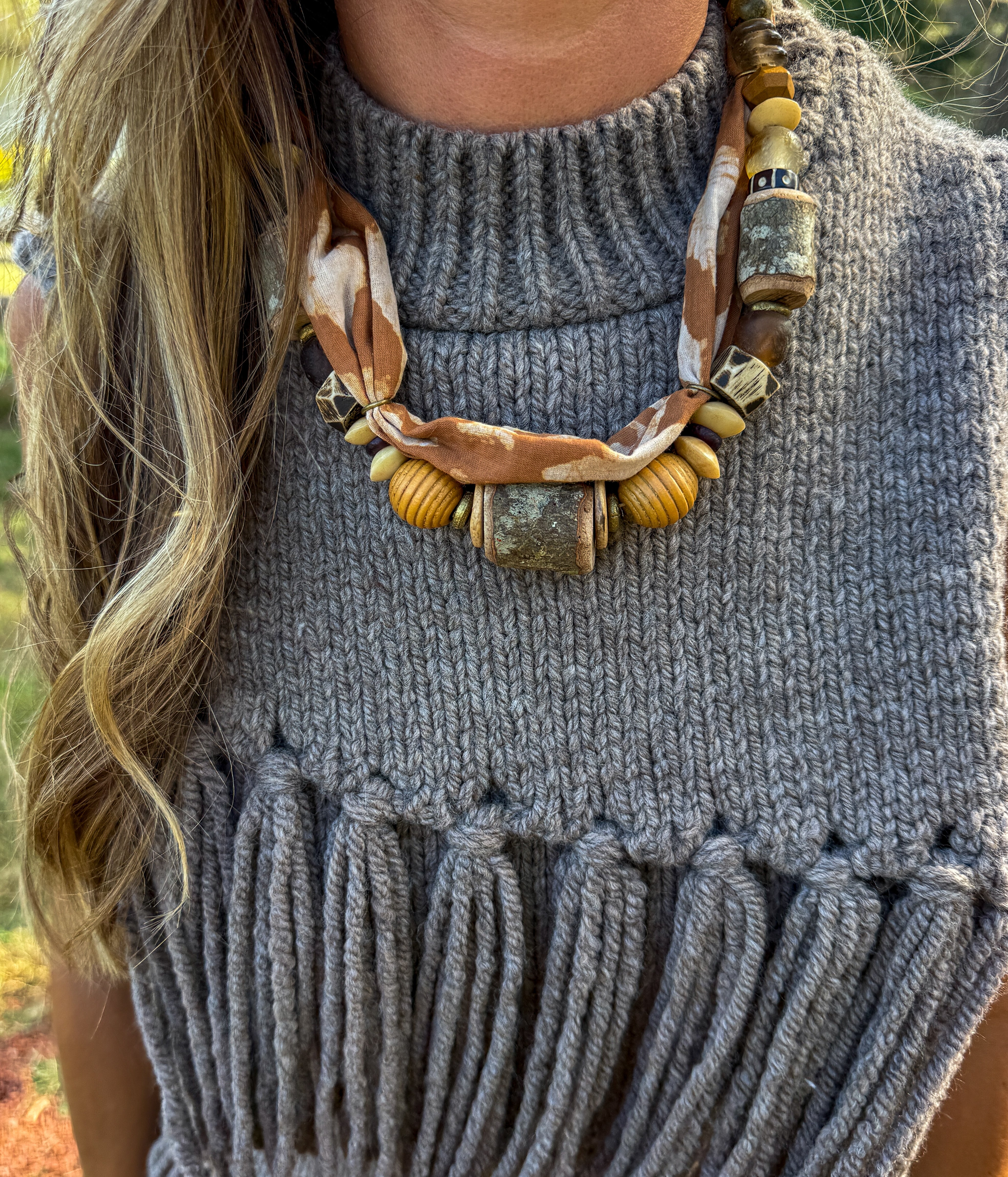 Beaded Bandana Necklace | Roots