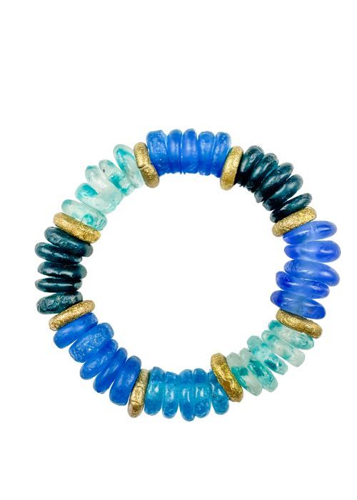 Intricate Stack Bracelet | Glass Azul