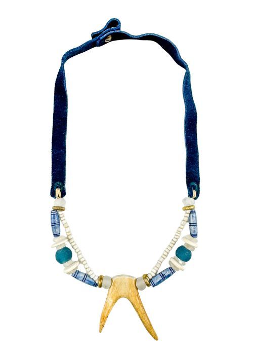 Slim Antler Necklace | Indigo