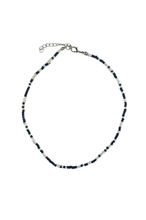 Thin Seed Necklace | Black + White | Final Sale