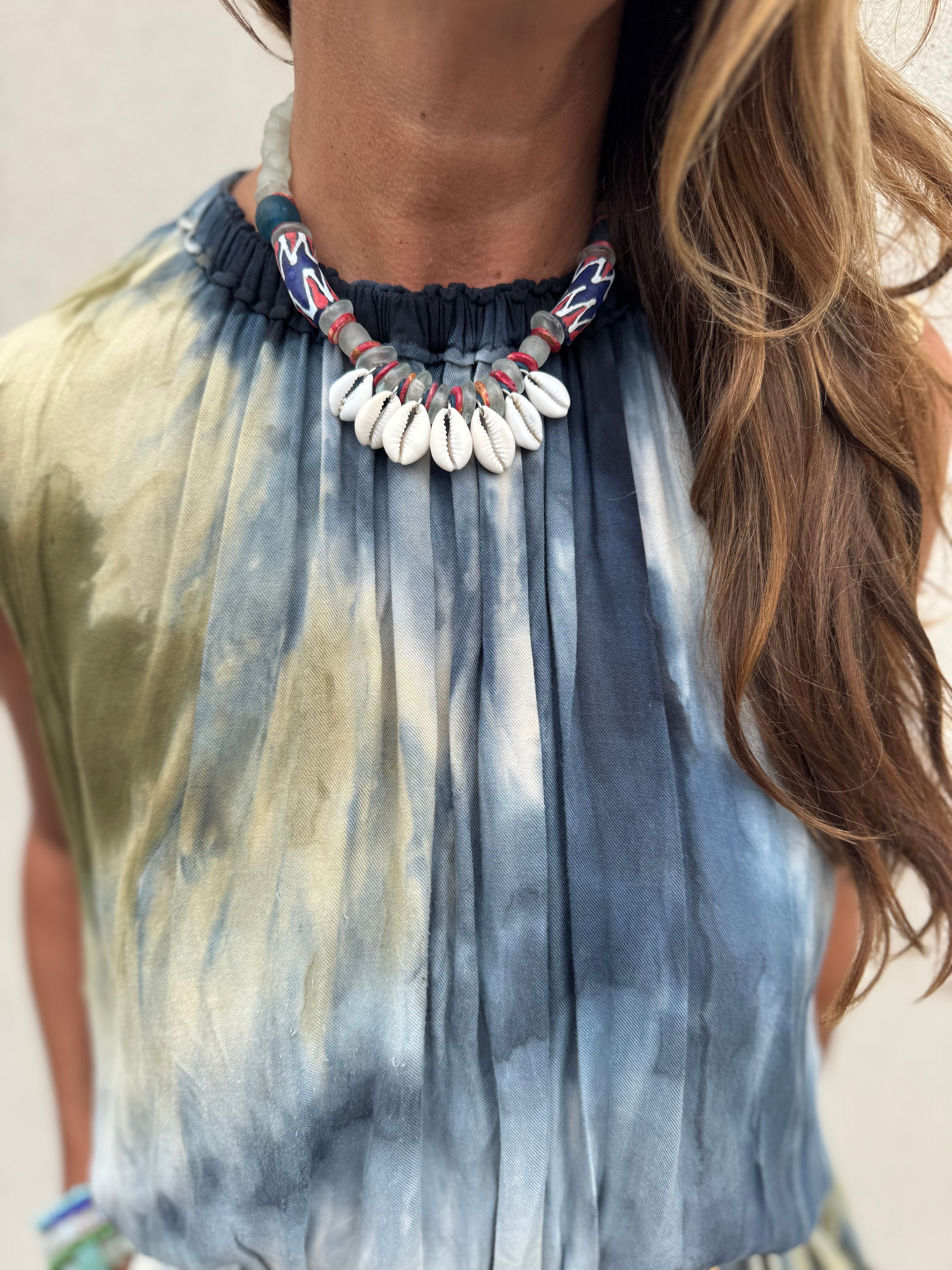 Stacked Cowrie Choker | Americana