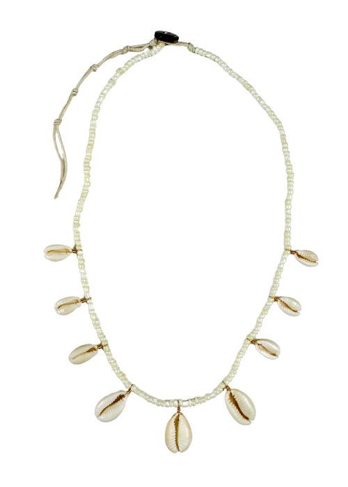 Seed Cowrie Necklace | White