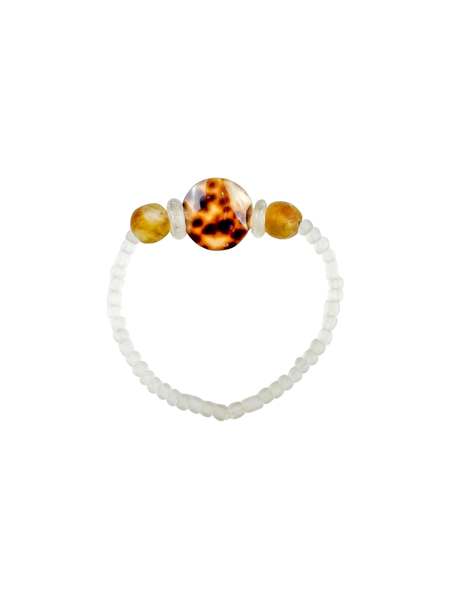Simple Seed Bracelet | Camel + Mist