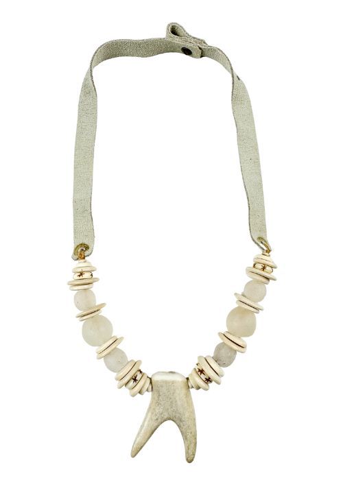 Slim Antler Necklace | Mist