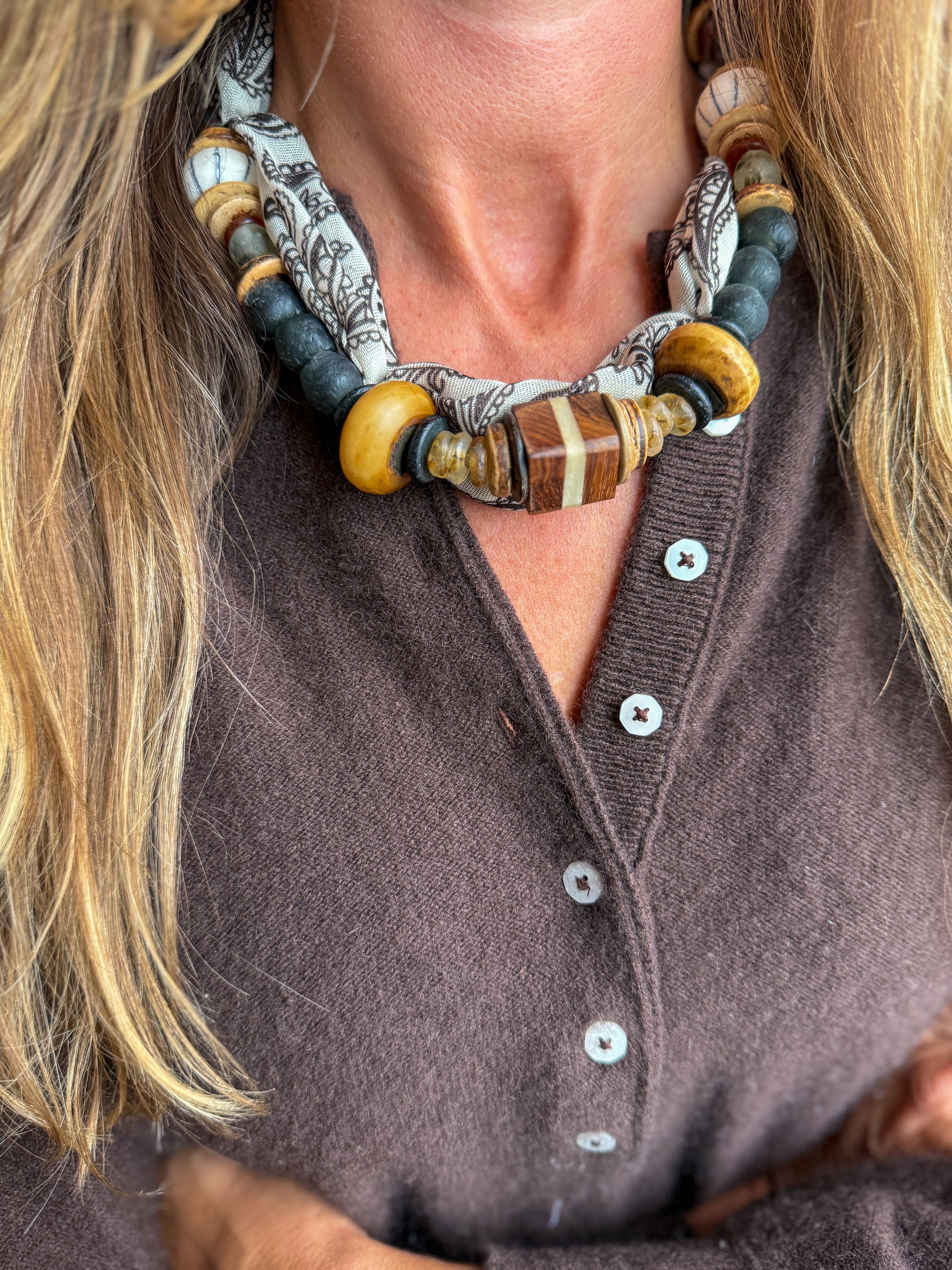 Beaded Bandana Necklace | Equestrian