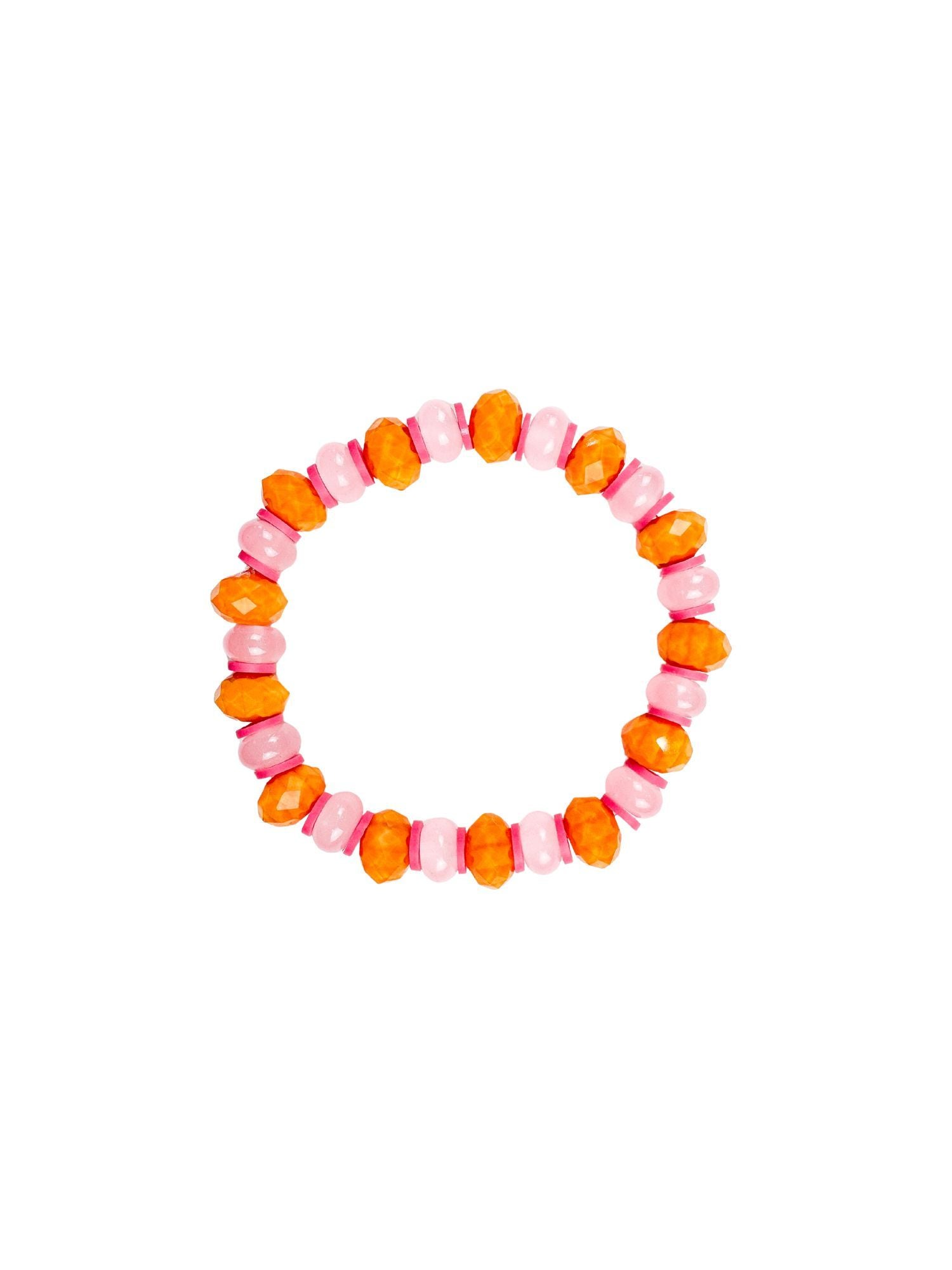 Intricate Stack Bracelet | Pink + Orange