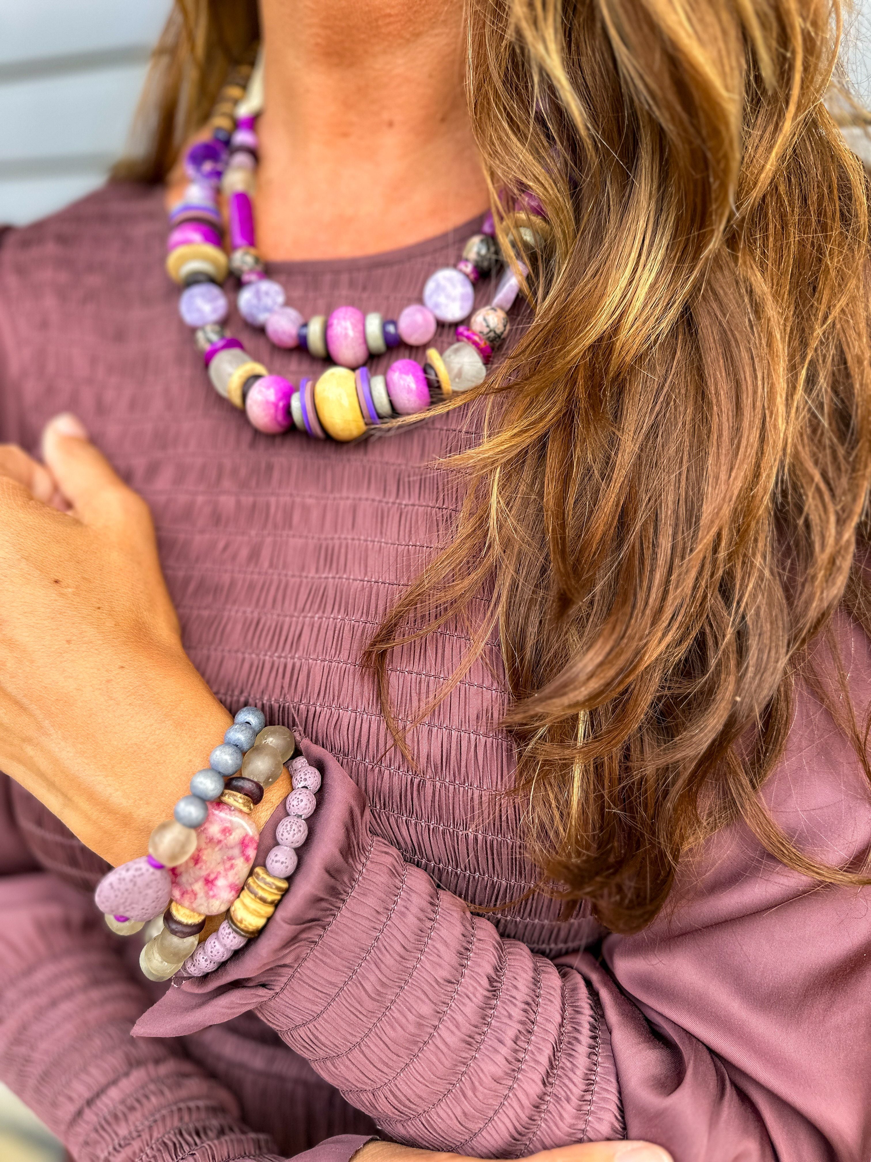 Slim Choker Necklace | Purple
