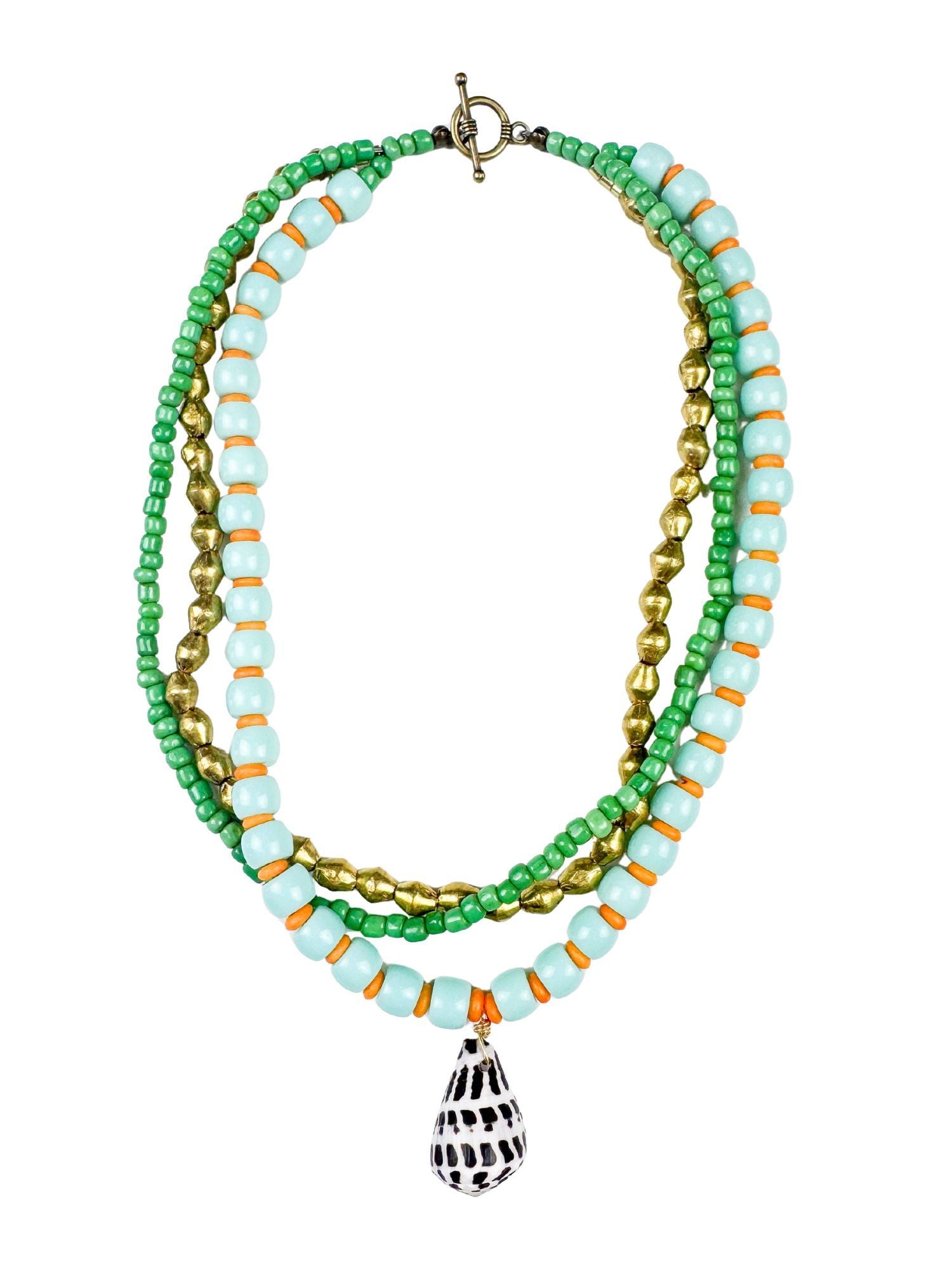 Layered Pendant Necklace | Ocean Shell