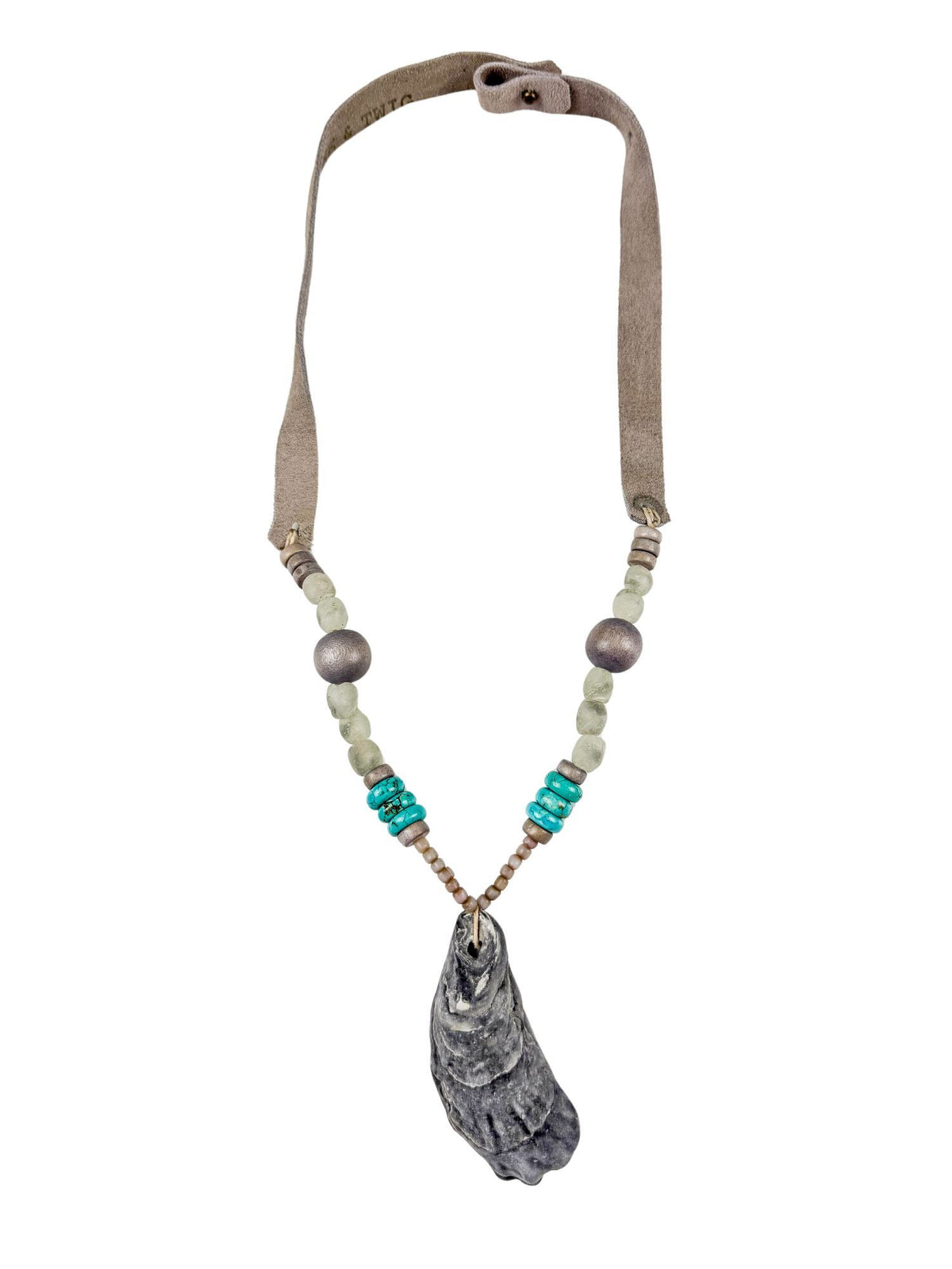 Slim Oyster Necklace | Gray | Final Sale