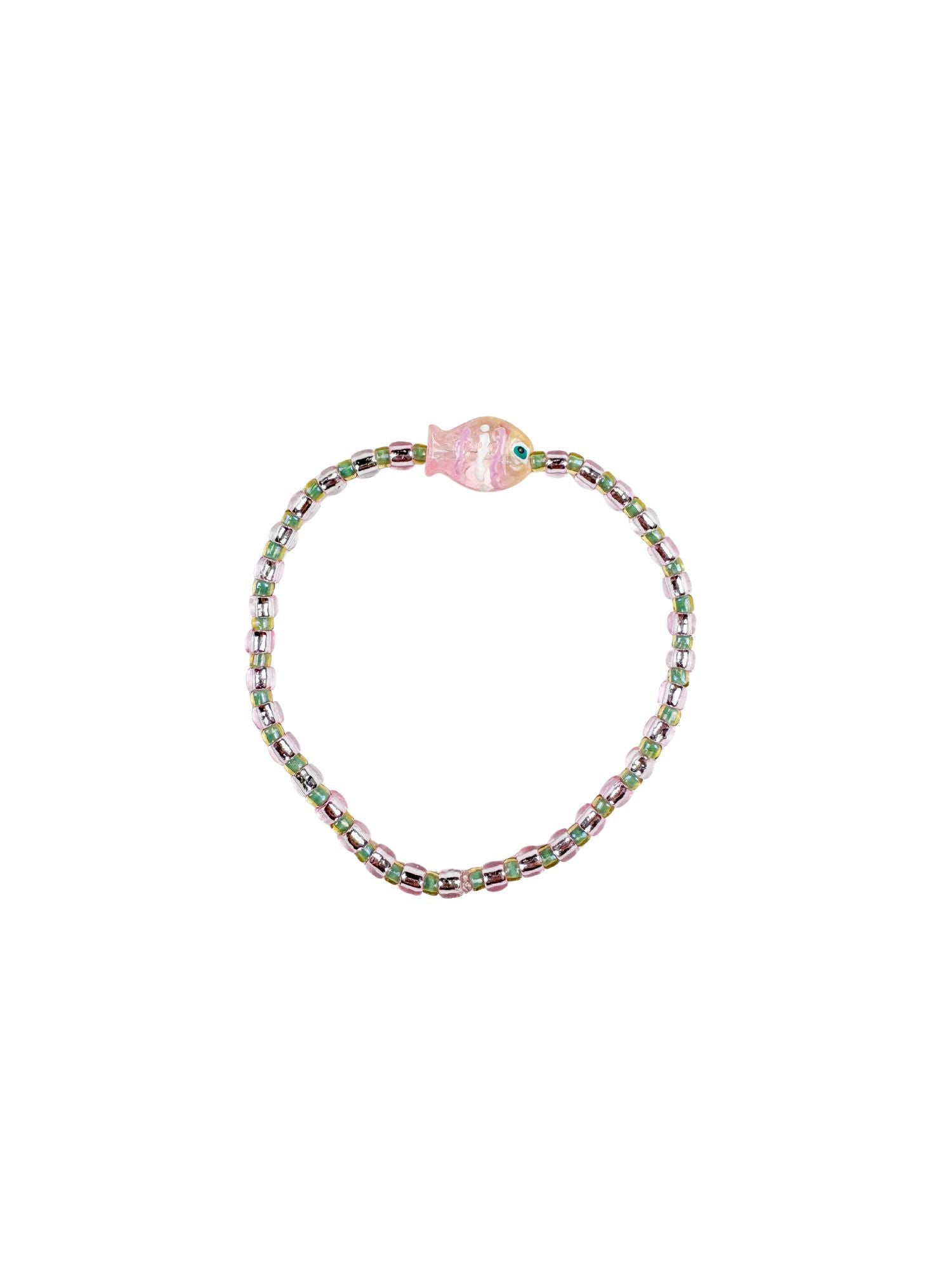 Simple Seed Bracelet | Pink Fish