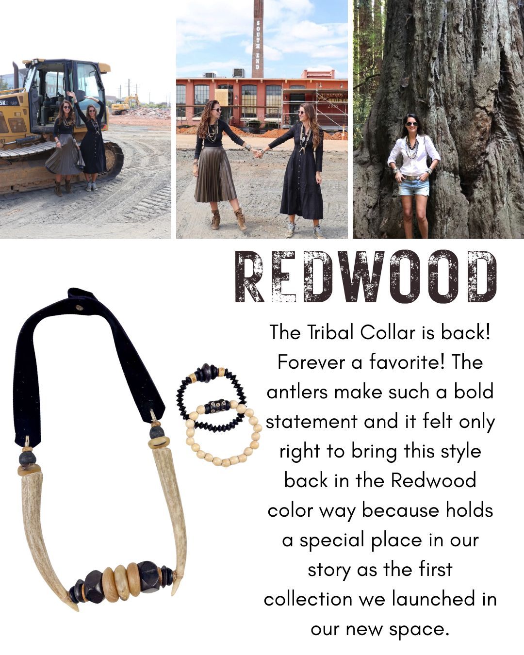 Tribal Collar Necklace | Redwood