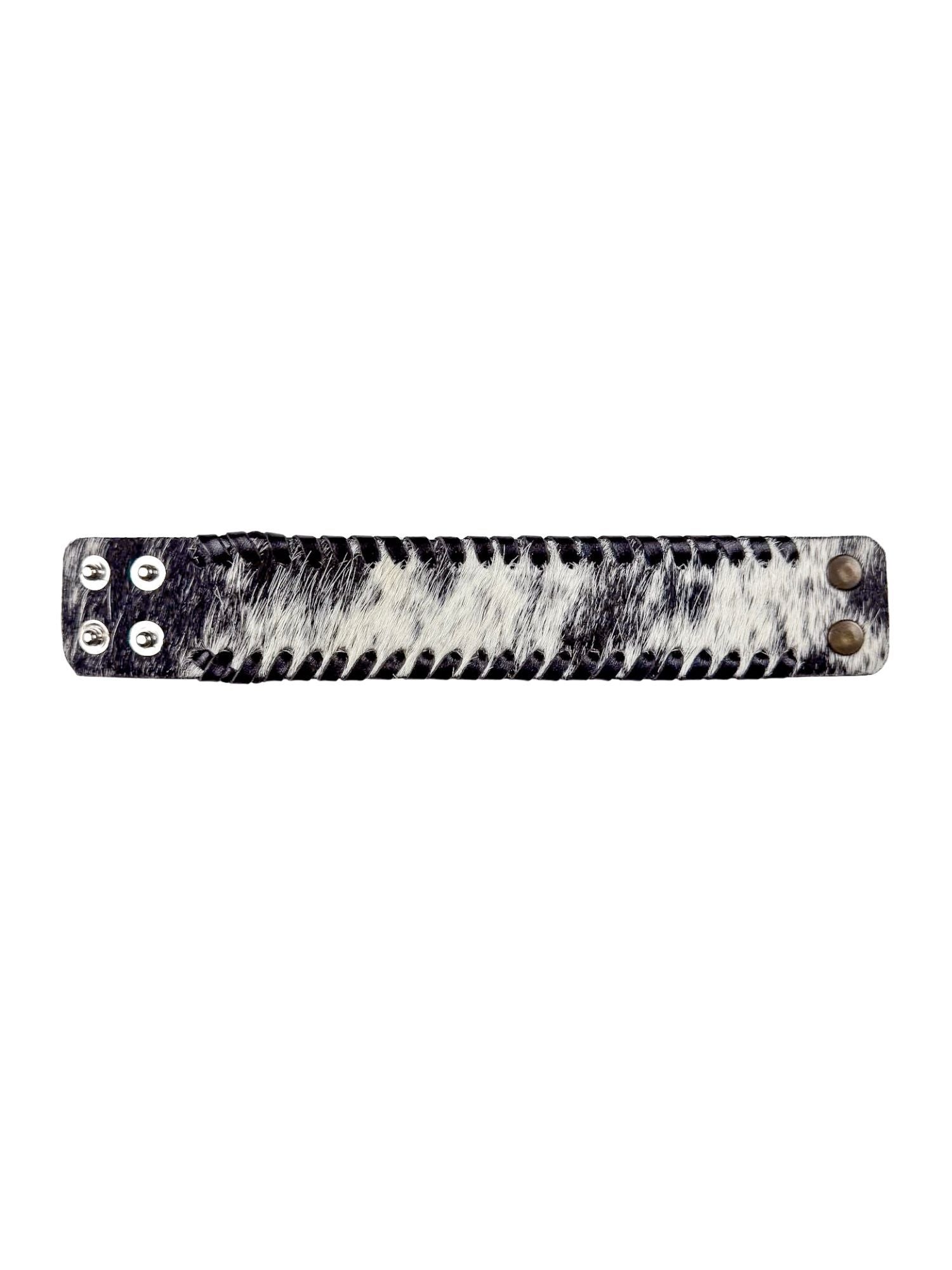 Horse Hair Cuff Bracelet | Black + White