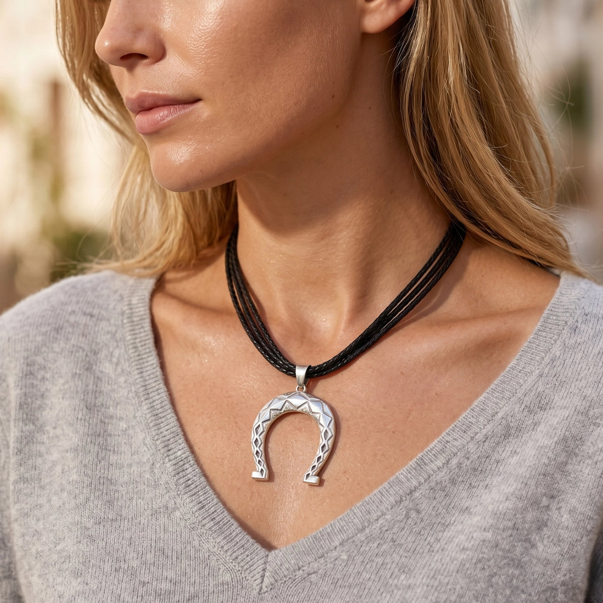 Western Horseshoe Necklace | Silver | Final Sale