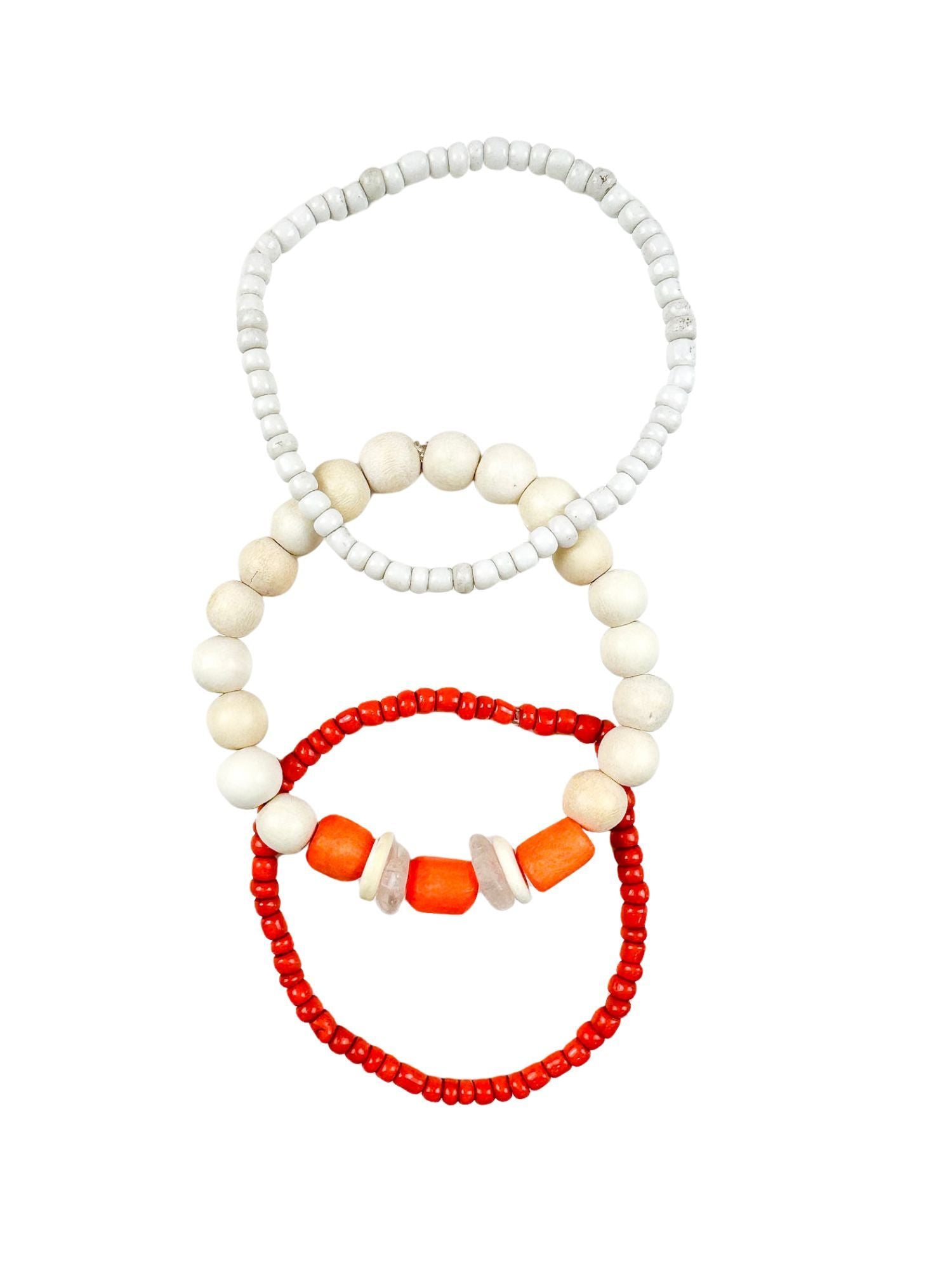 Trio Stack Bracelet Set | Orange