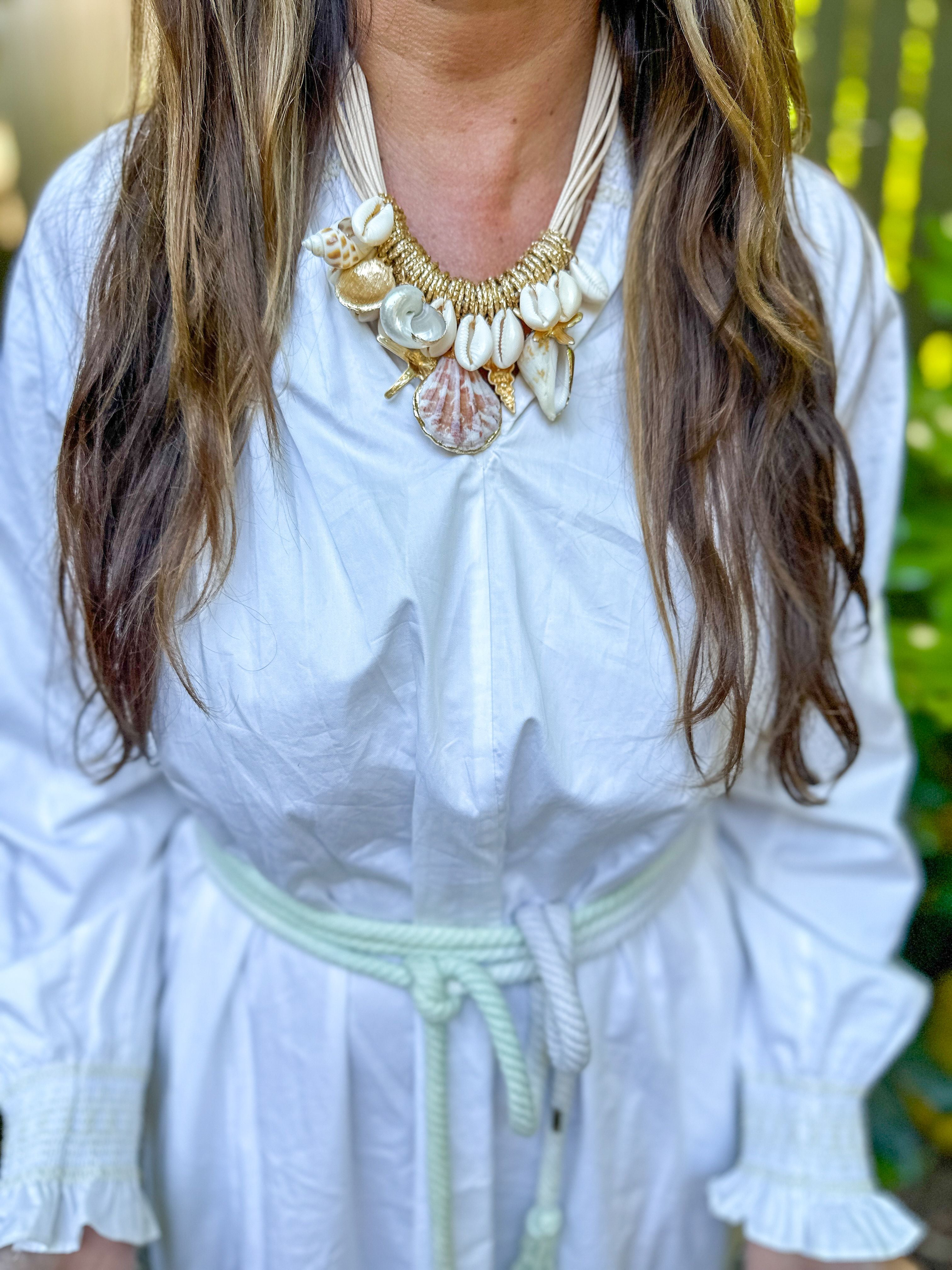 Shell Charm Necklace | Neutral