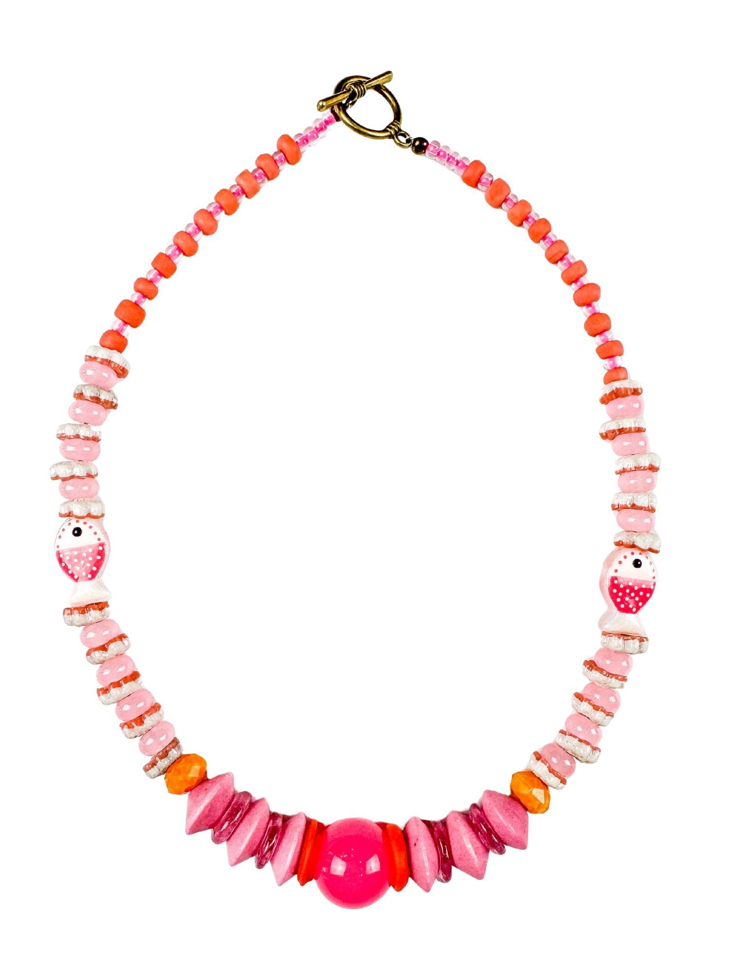 Classic Necklace | Pink + Orange