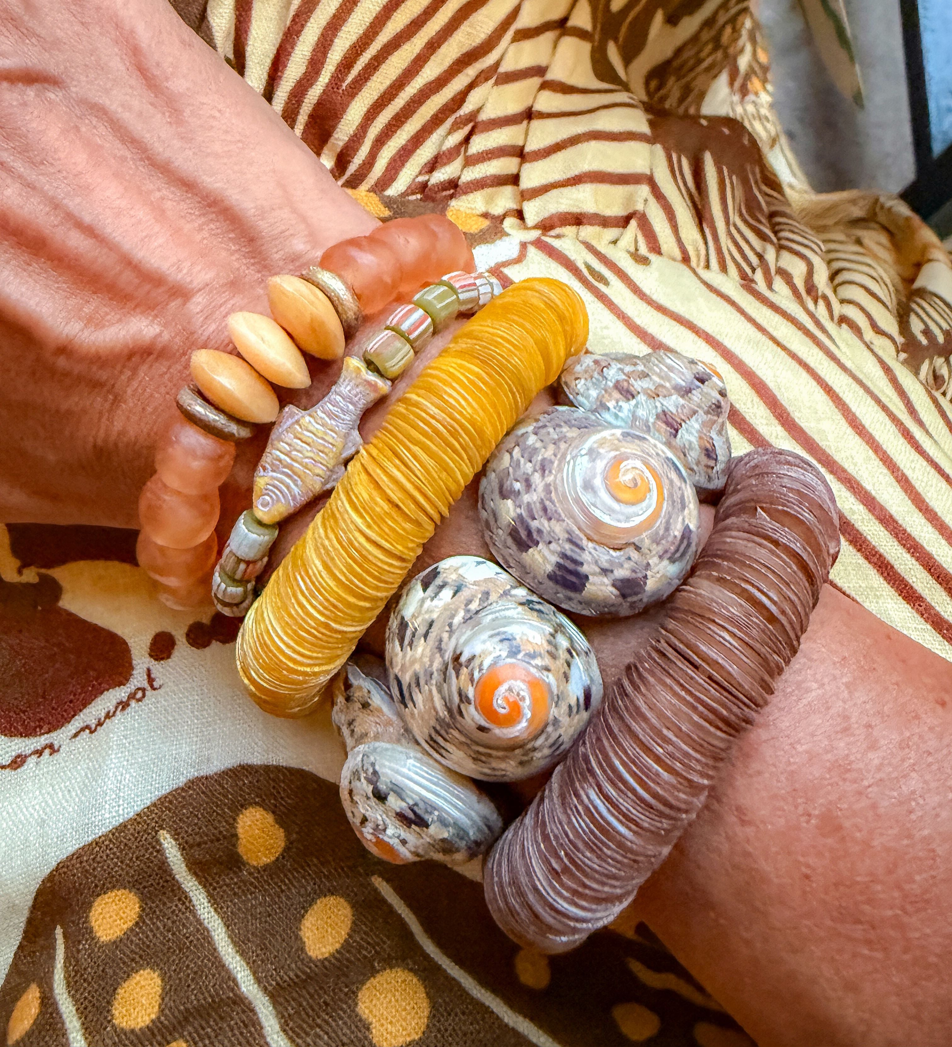 Intricate Stack Bracelet | Coral Blush
