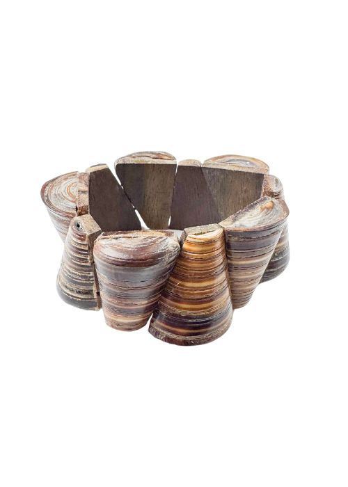 Stretch Shell Bracelet | Dark Brown