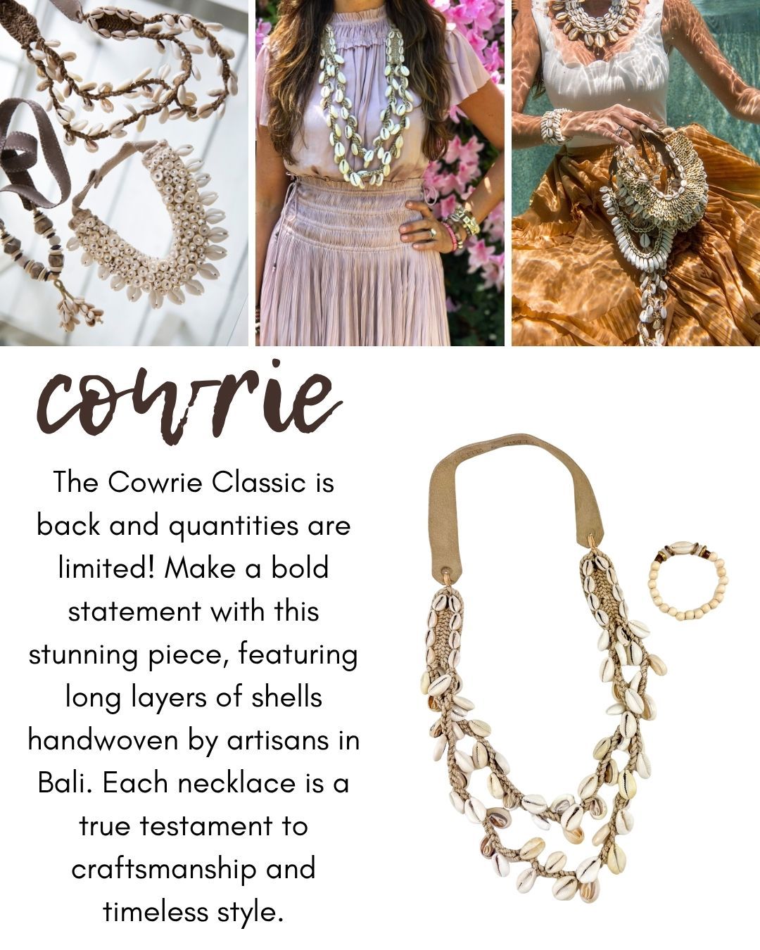 Single Stack Cowrie Bracelet | Neutral
