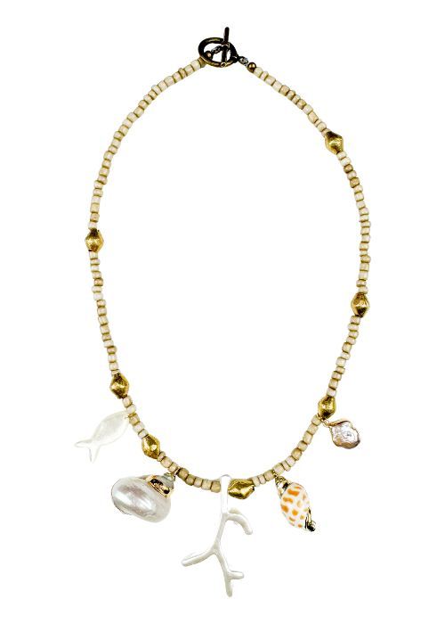 Seed Charm Necklace | Shell