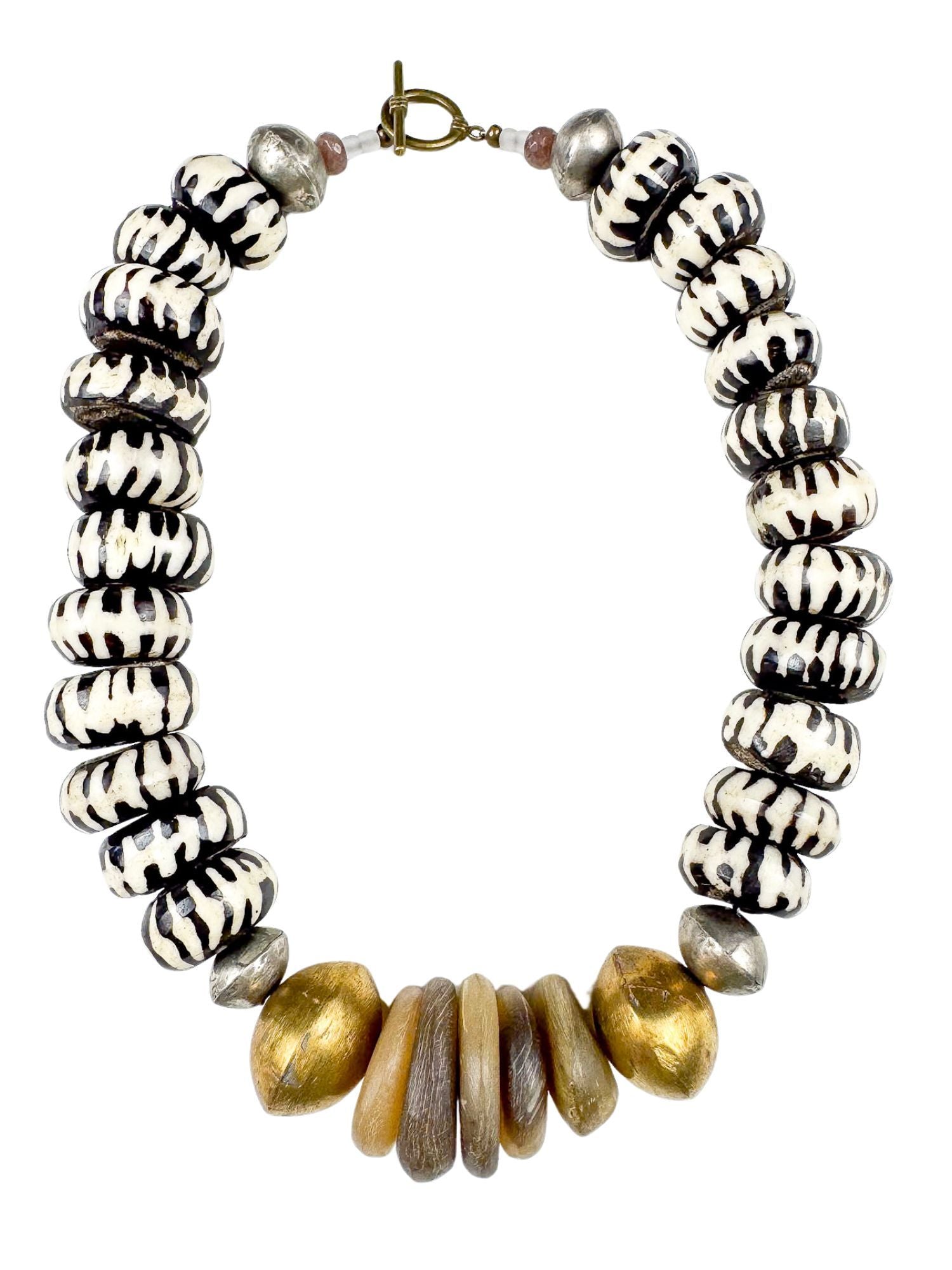 Classic Bone Necklace | Steel Saddle