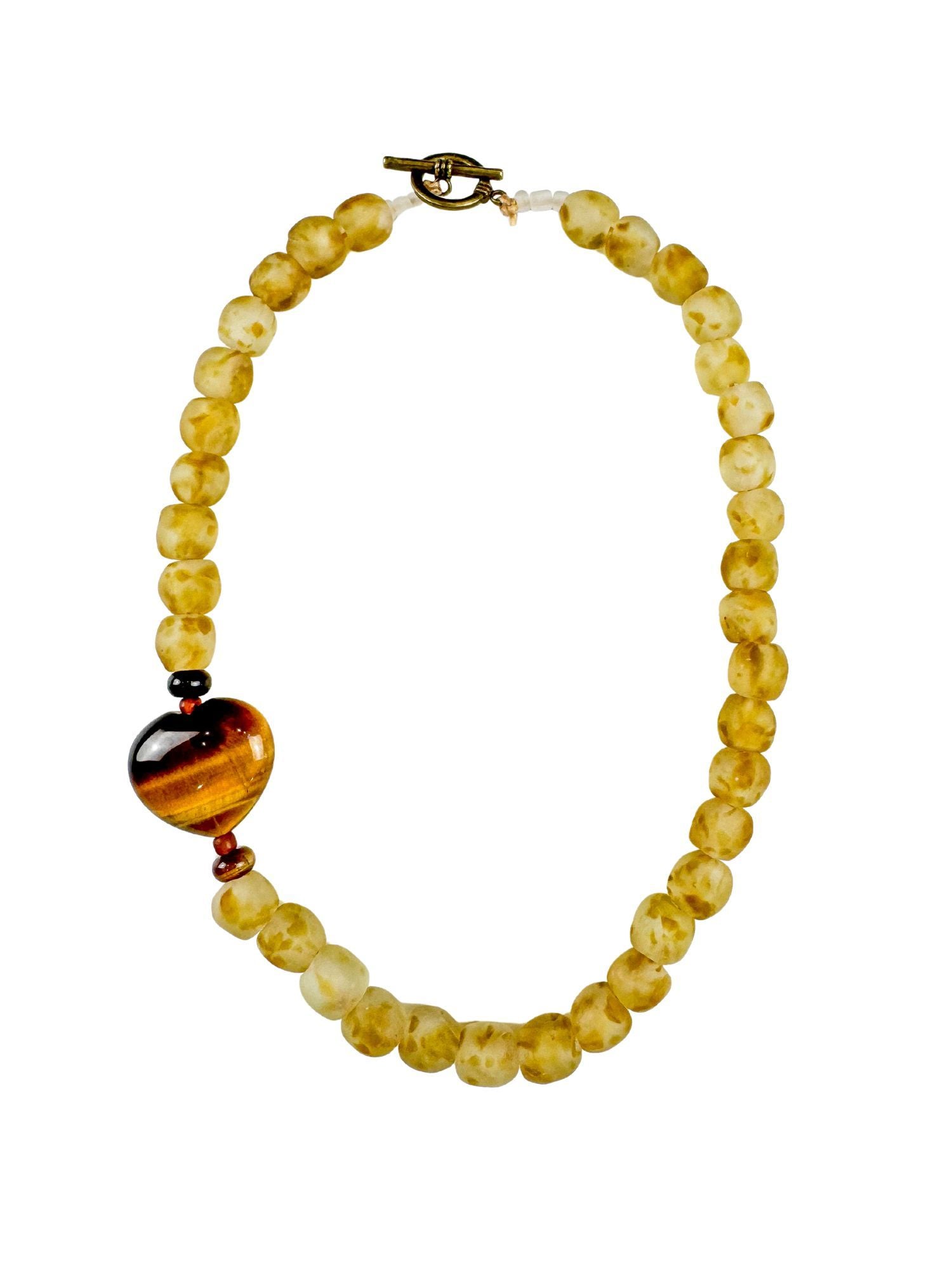 Classic Heart Necklace | Camel