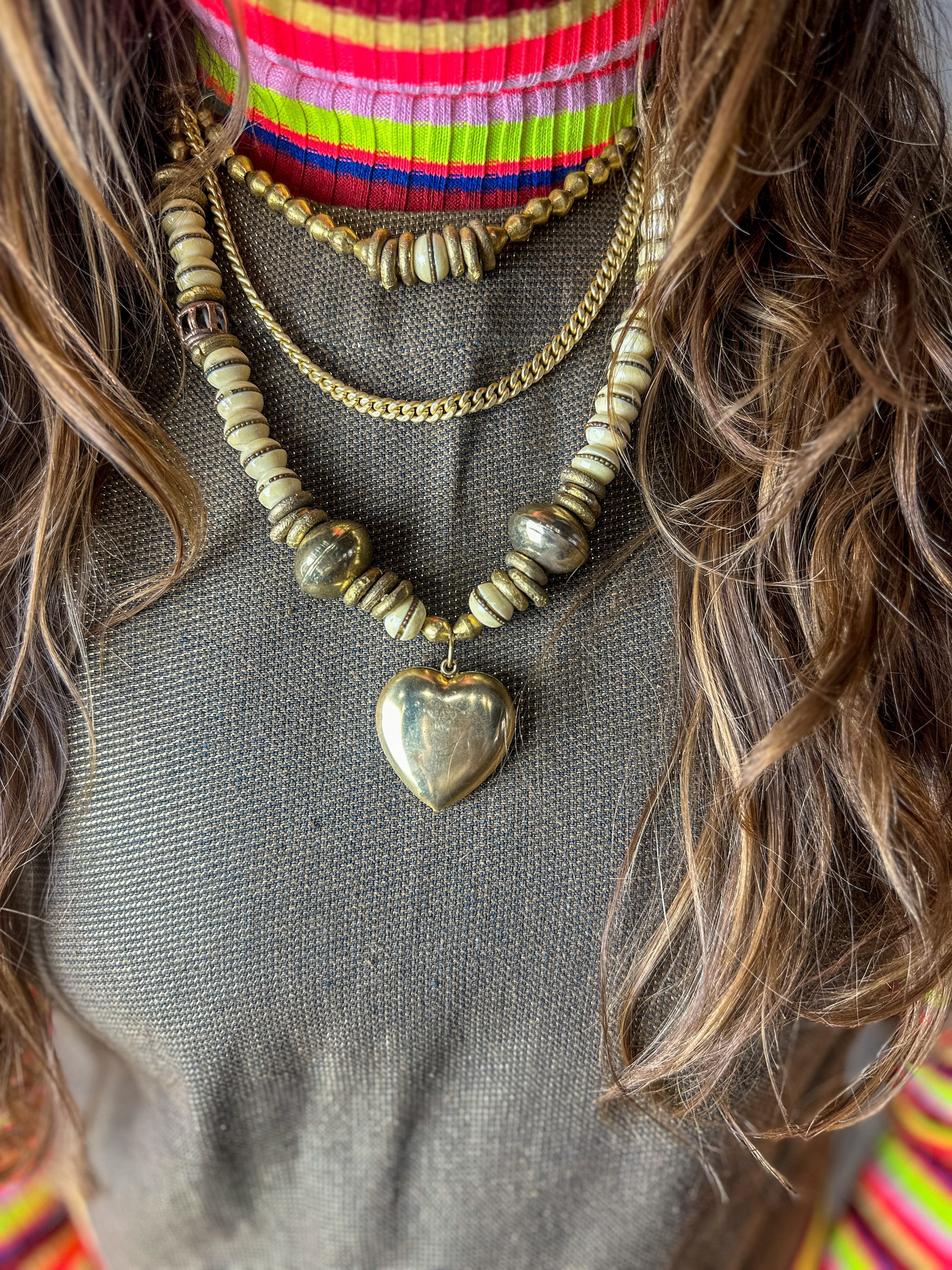 Layered Heart Necklace | Gold