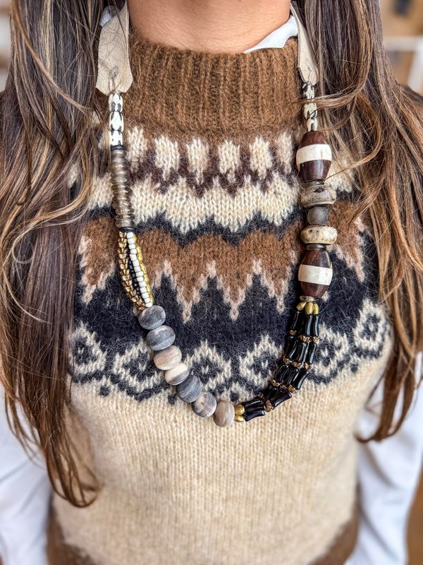 Woven Luxe Necklace | Slate