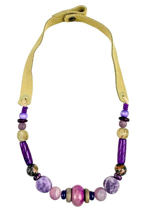 Slim Choker Necklace | Purple
