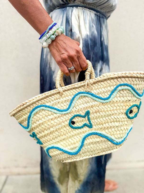 Woven Fish Purse | Azul