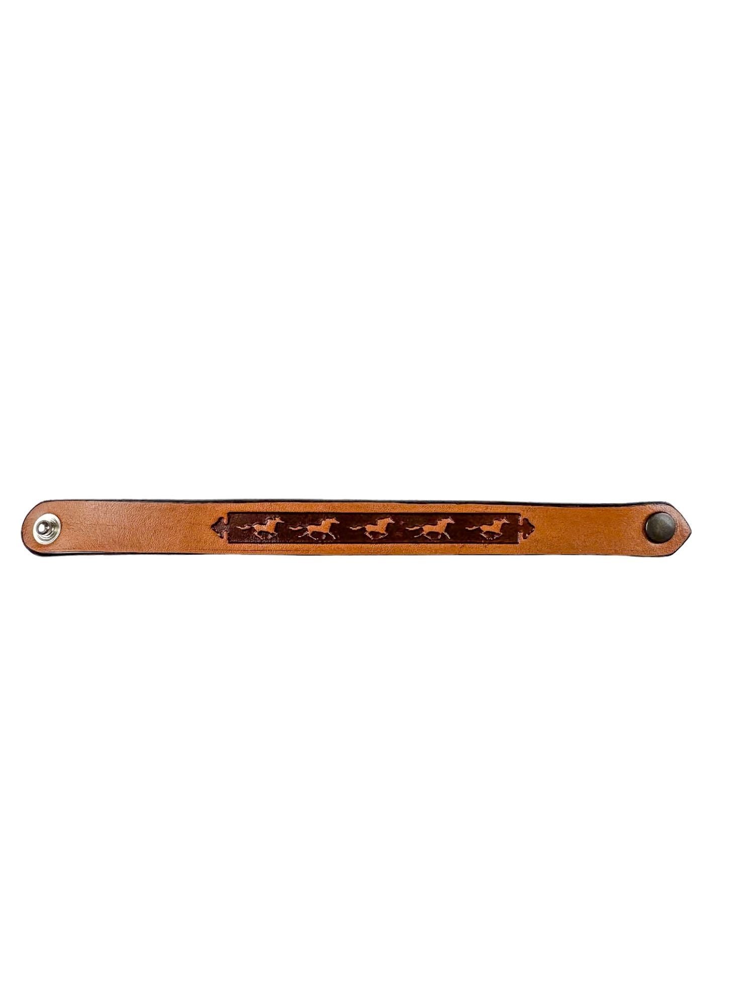 Leather Horse Bracelet | Camel