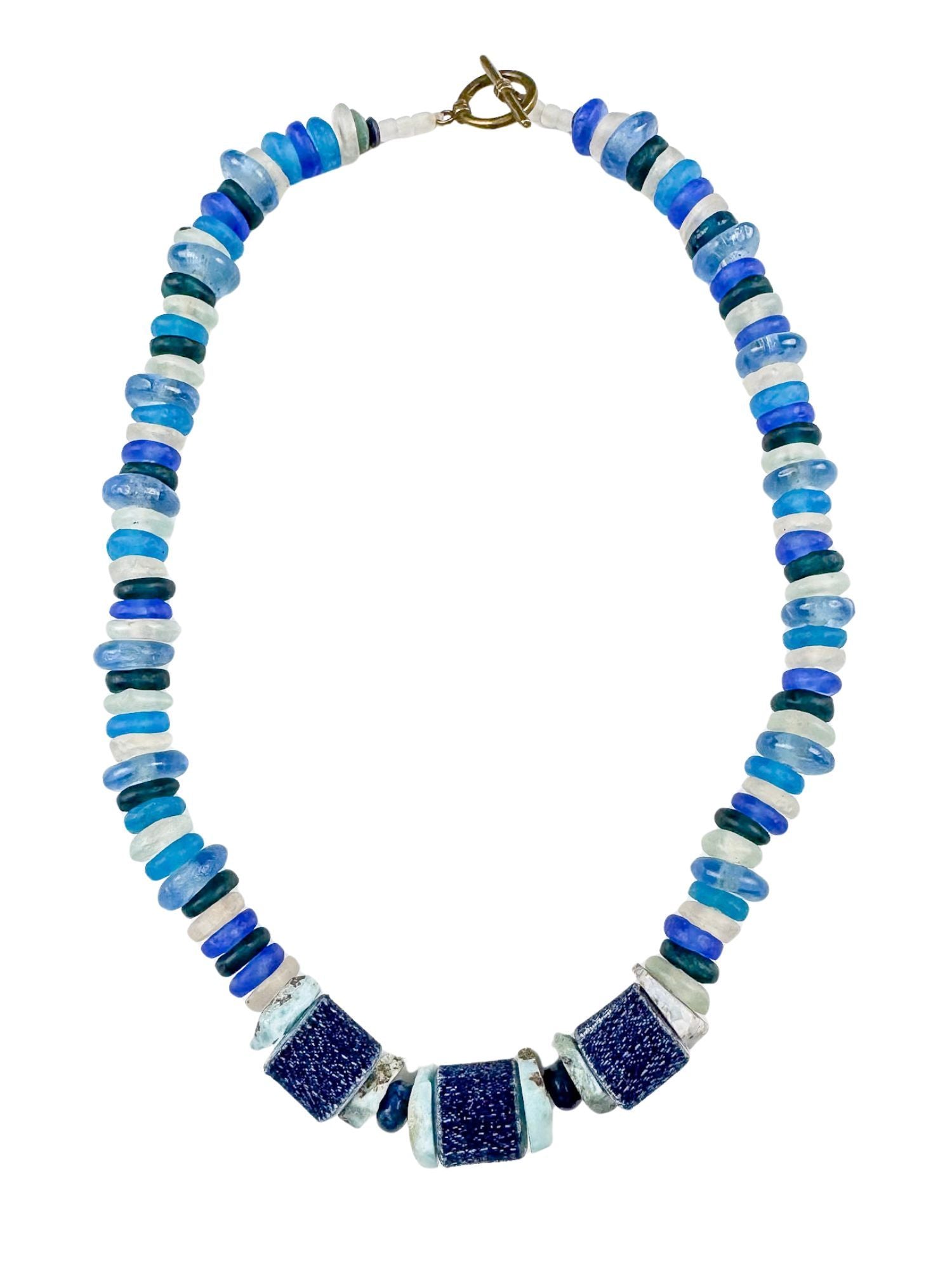 Classic Glass Necklace | Denim