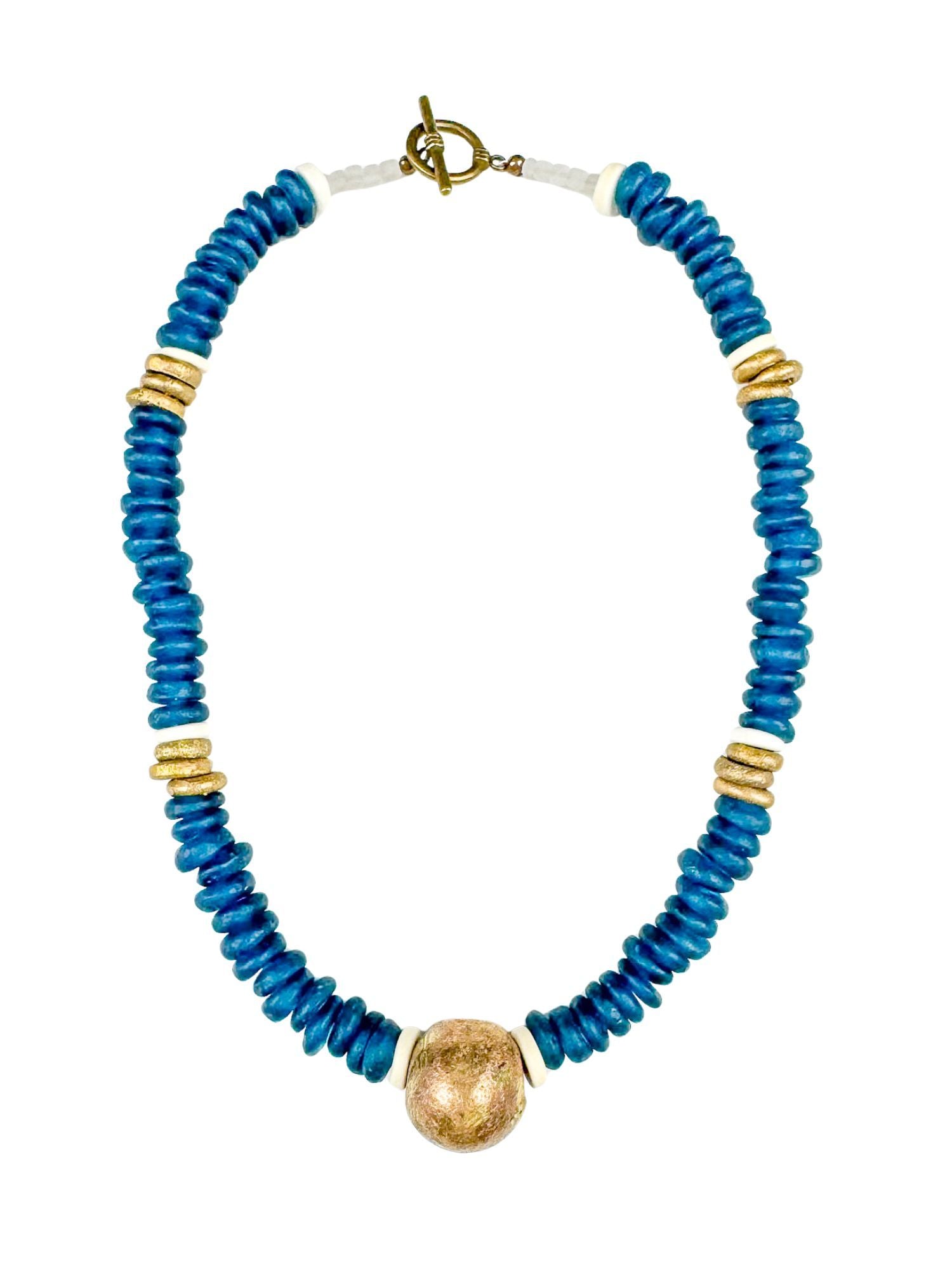 Classic Glass Necklace | Navy