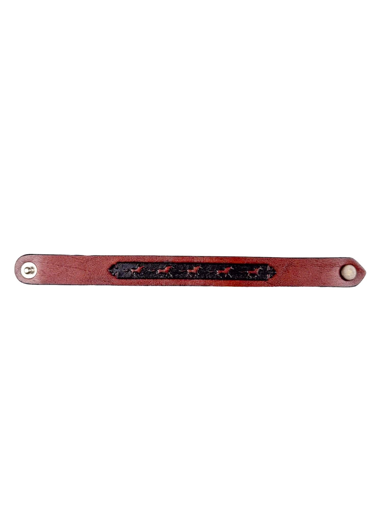 Leather Horse Bracelet | Brown