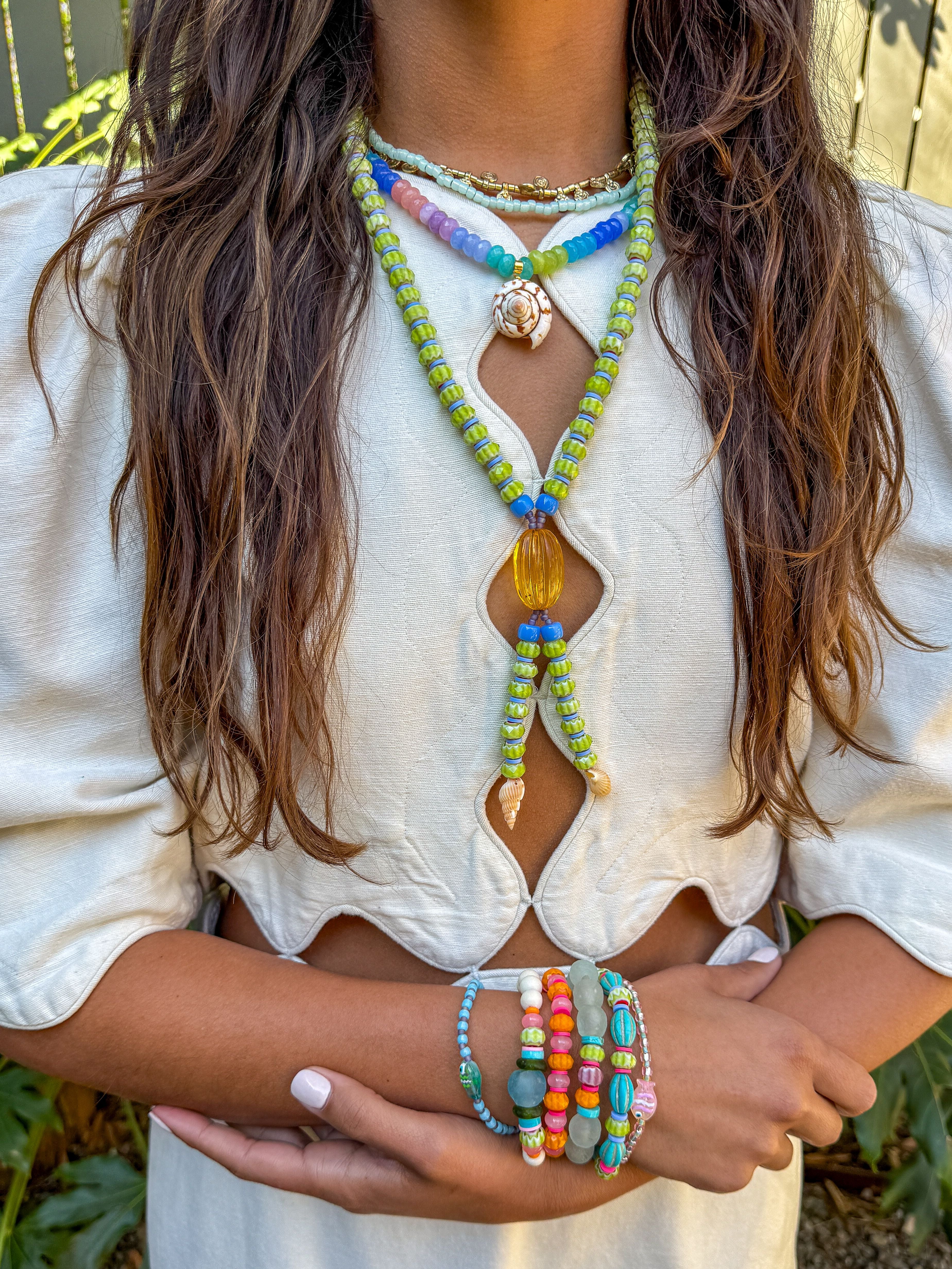 Lariat Necklace | Green