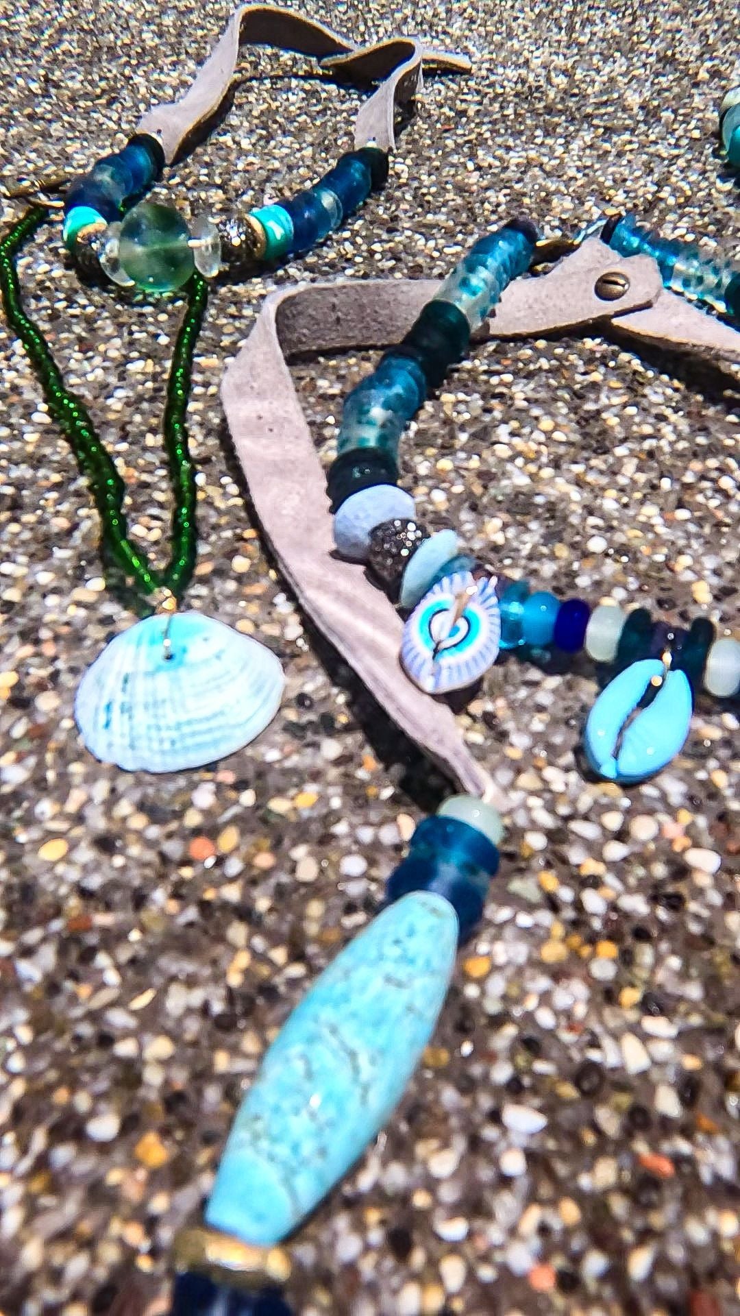 Seed Shell Necklace | Azul