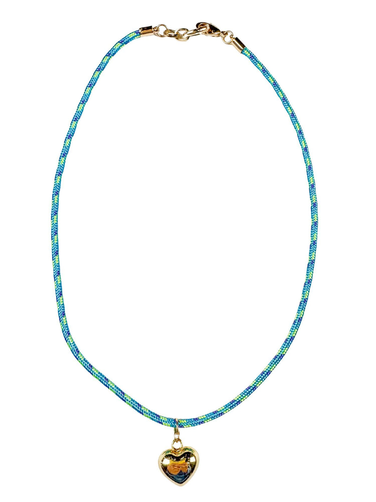Rope Heart Necklace | Blue | Final Sale