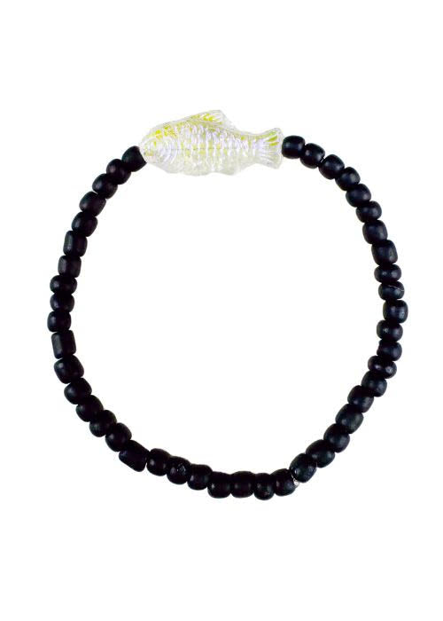 Simple Seed Bracelet | Black Fish