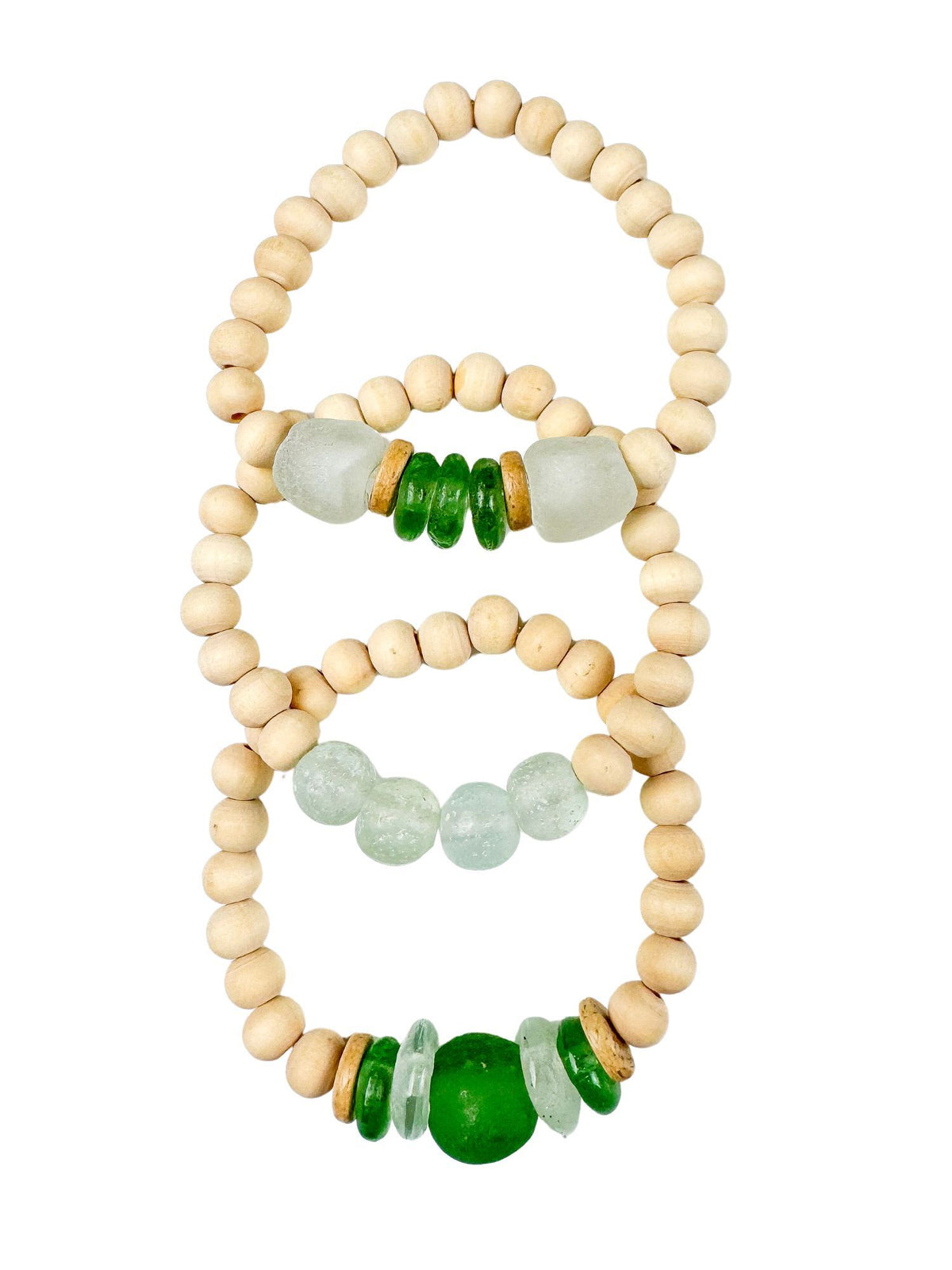Trio Stack Bracelet Set | Sage | Final Sale
