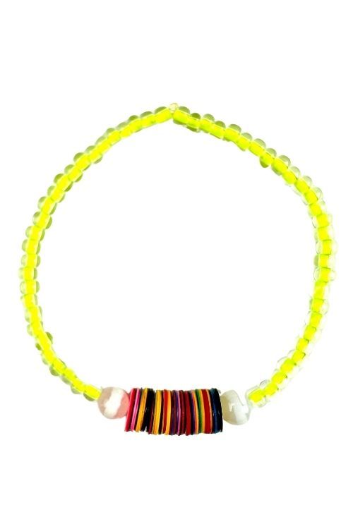 Simple Seed Bracelet | Yellow Vinyl