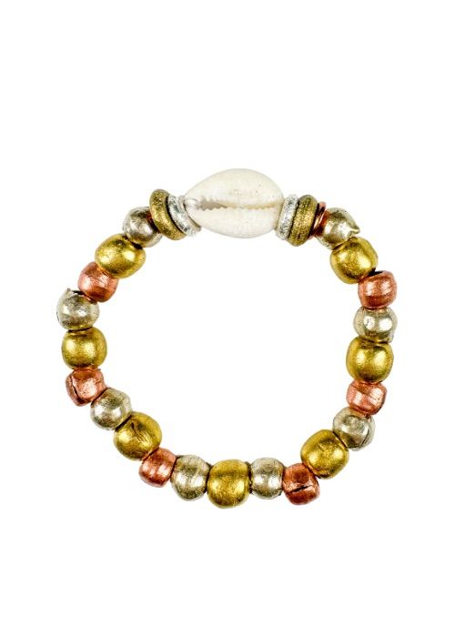 Metal Stack Bracelet | Cowrie