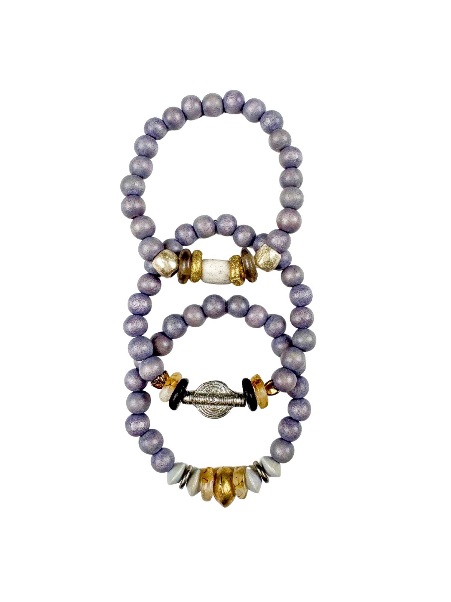 Trio Stack Bracelet Set | Slate